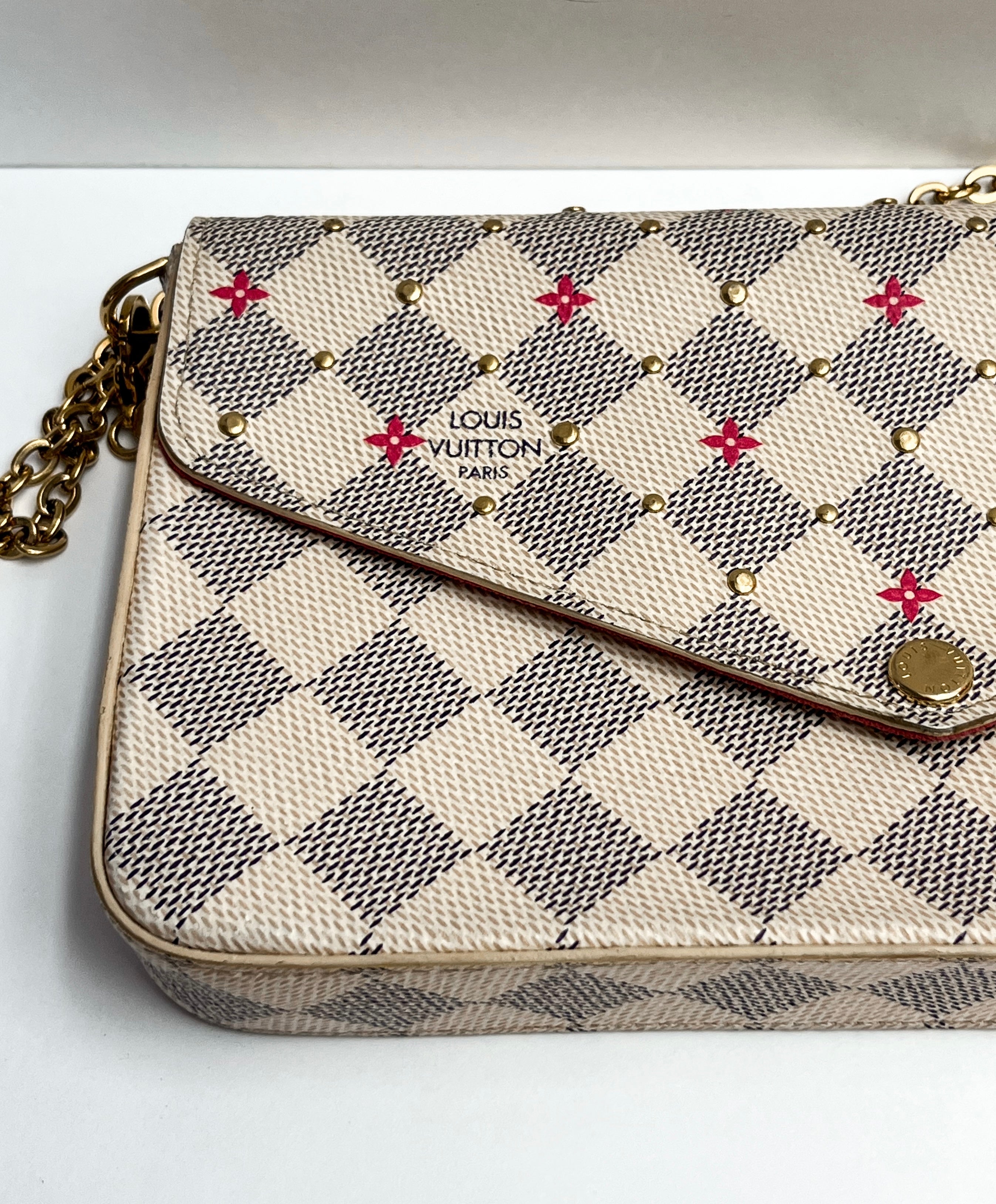 Louis Vuitton Damier Azur Studded Pochette Felicie