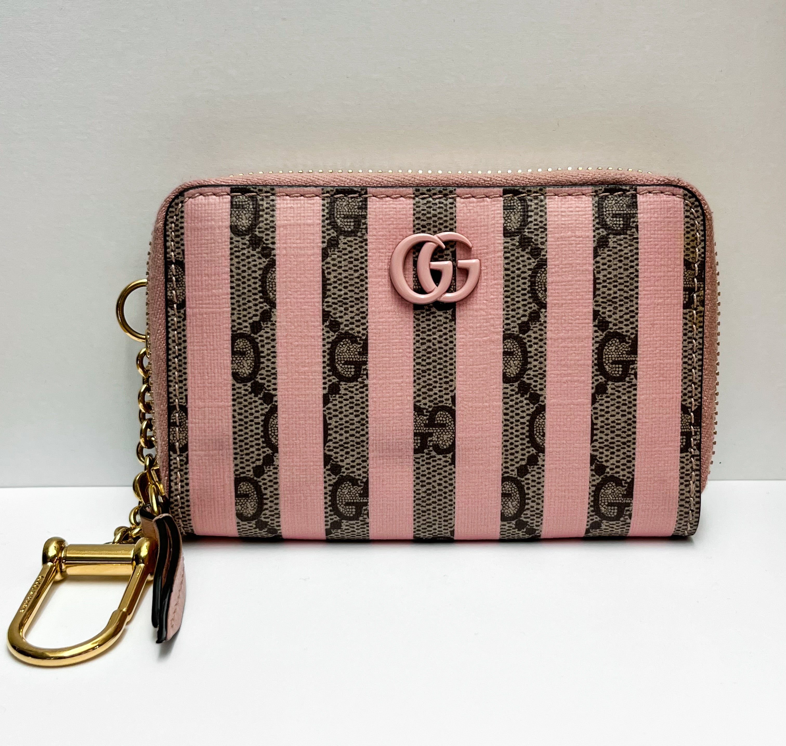 Gucci Supreme Monogram Vitello Eclipse Striped Wallet