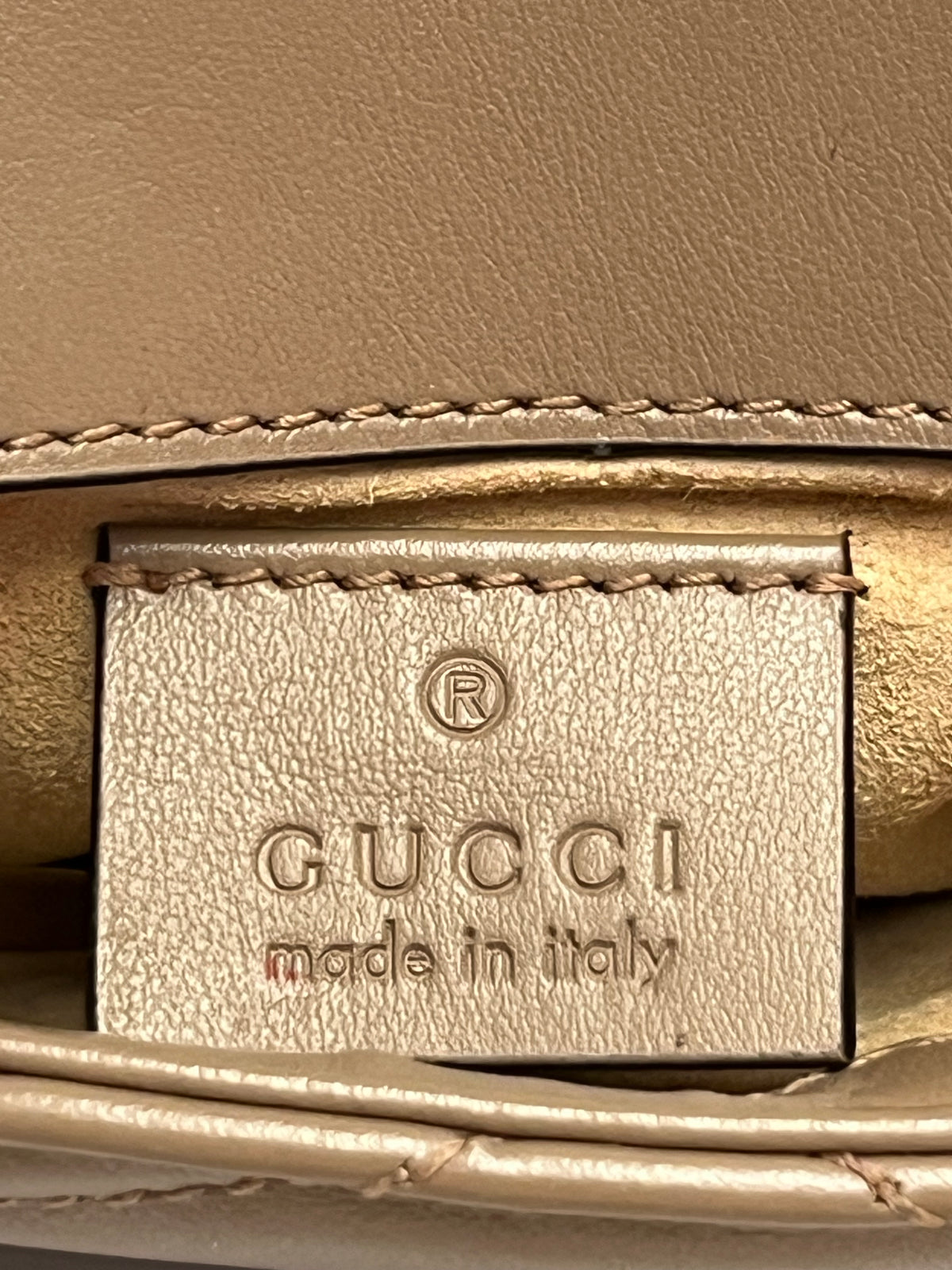 Gucci Calfskin Matelasse Super Mini GG Marmont Bag