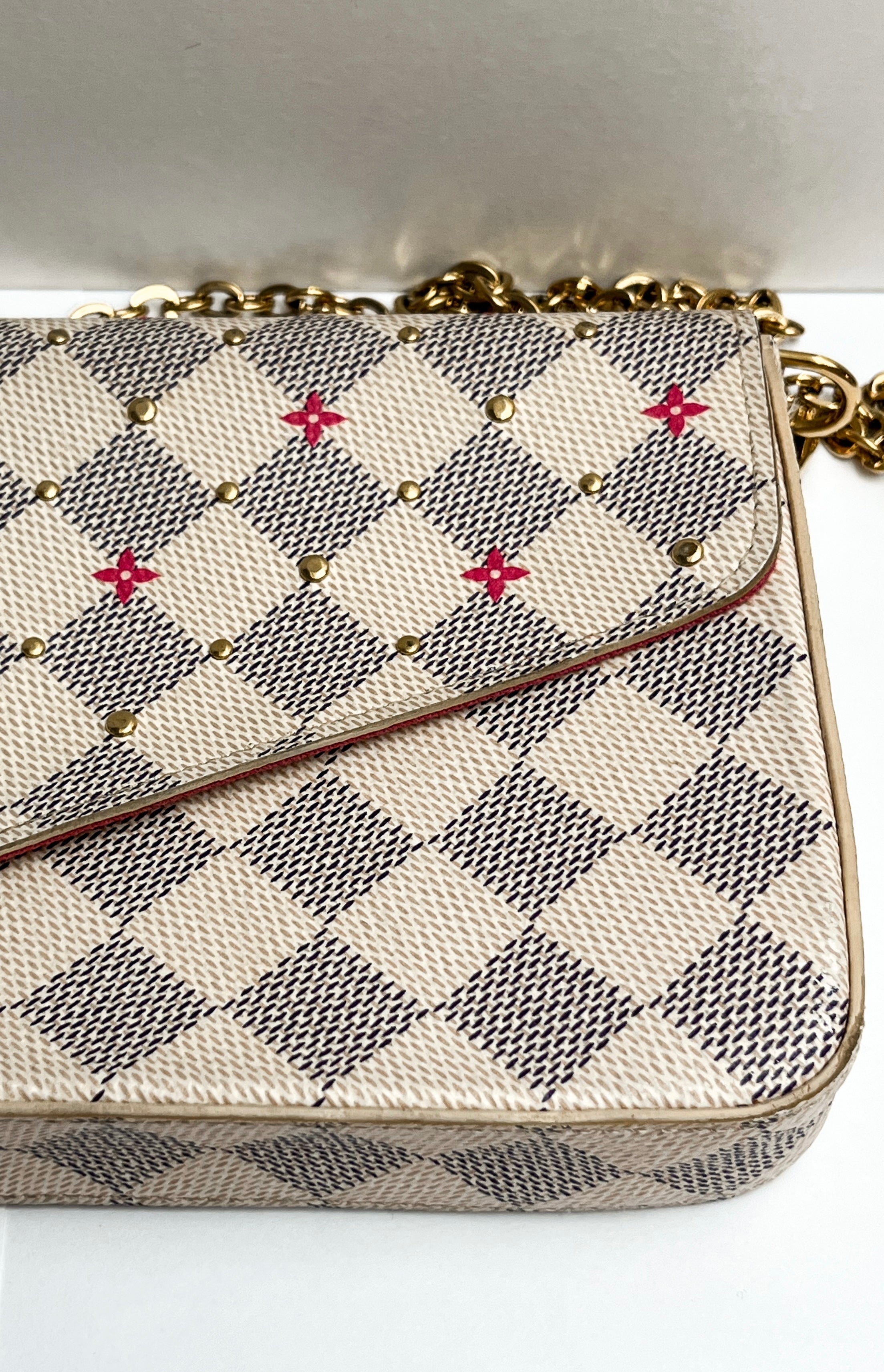 Louis Vuitton Damier Azur Studded Pochette Felicie