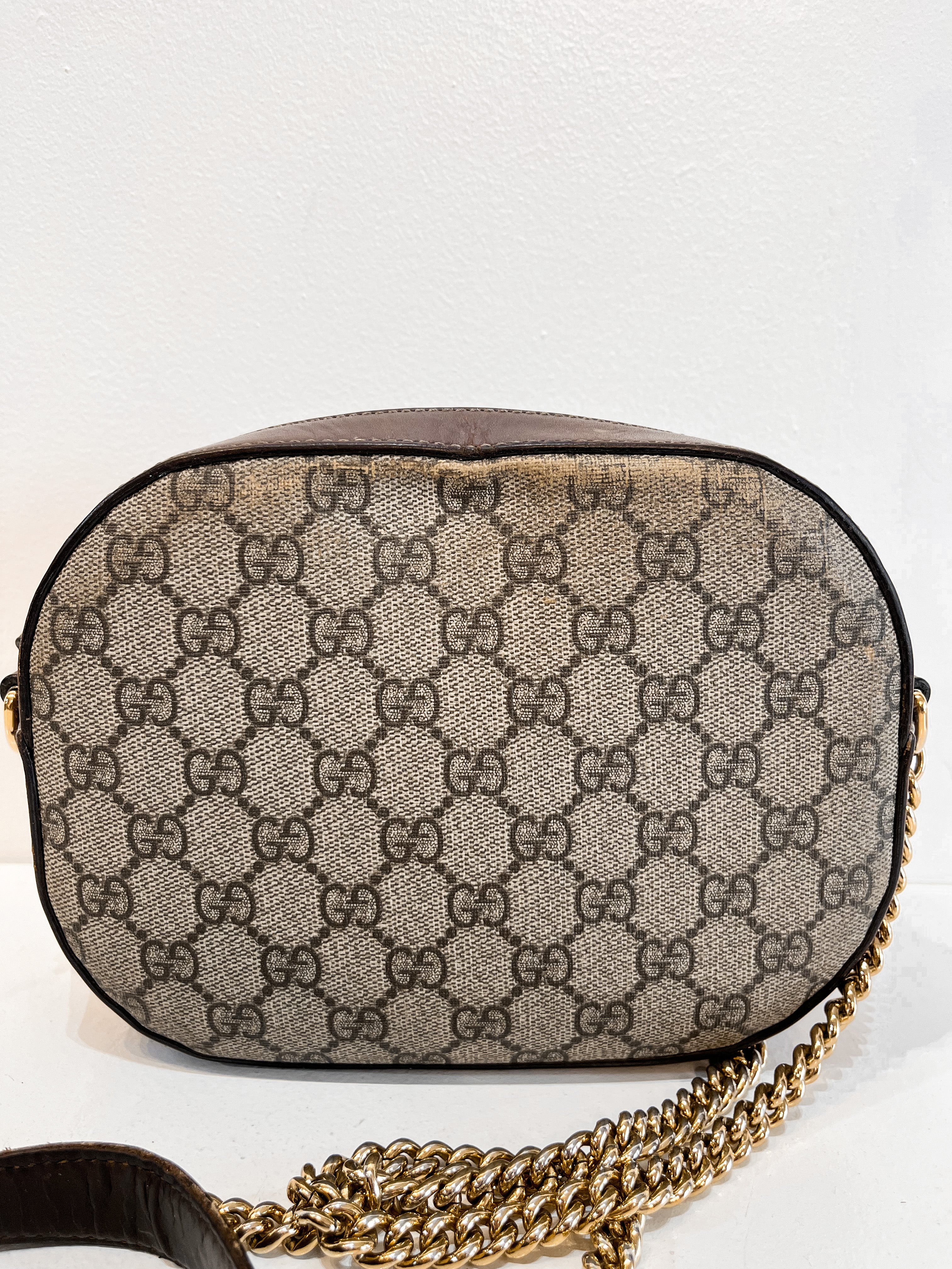 Gucci GG Canvas Mini Chain Shoulder Crossbody Bag