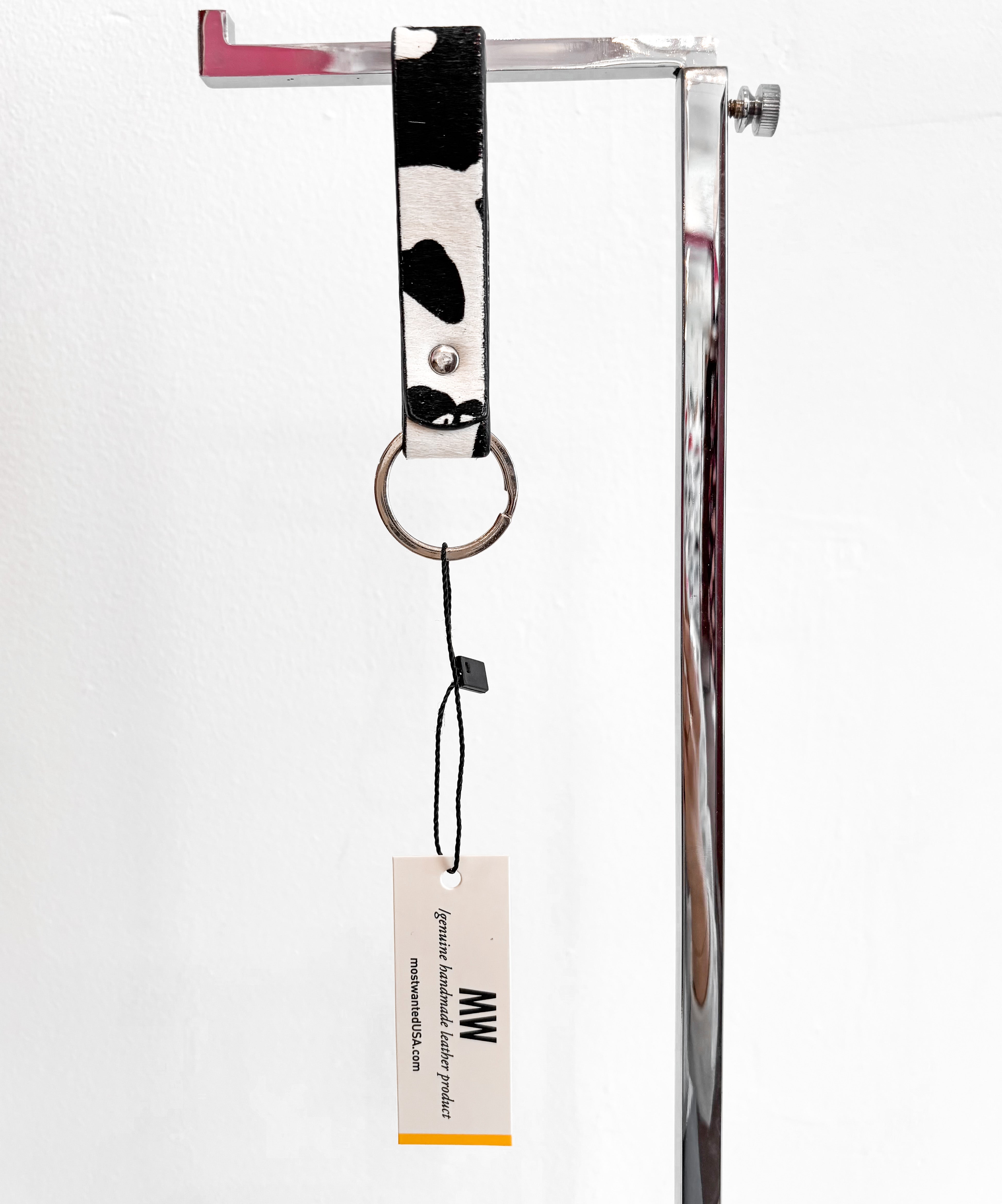 Animal Print Leather Keychain