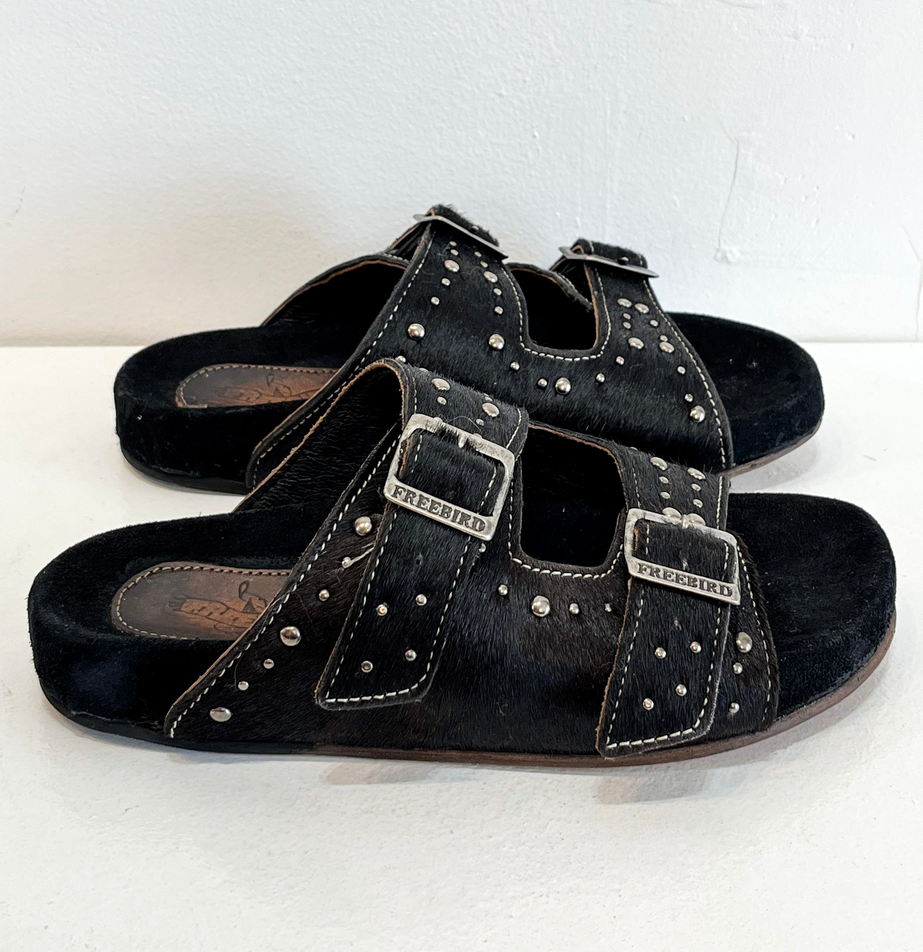 Freebird Studded Buckle Sandals