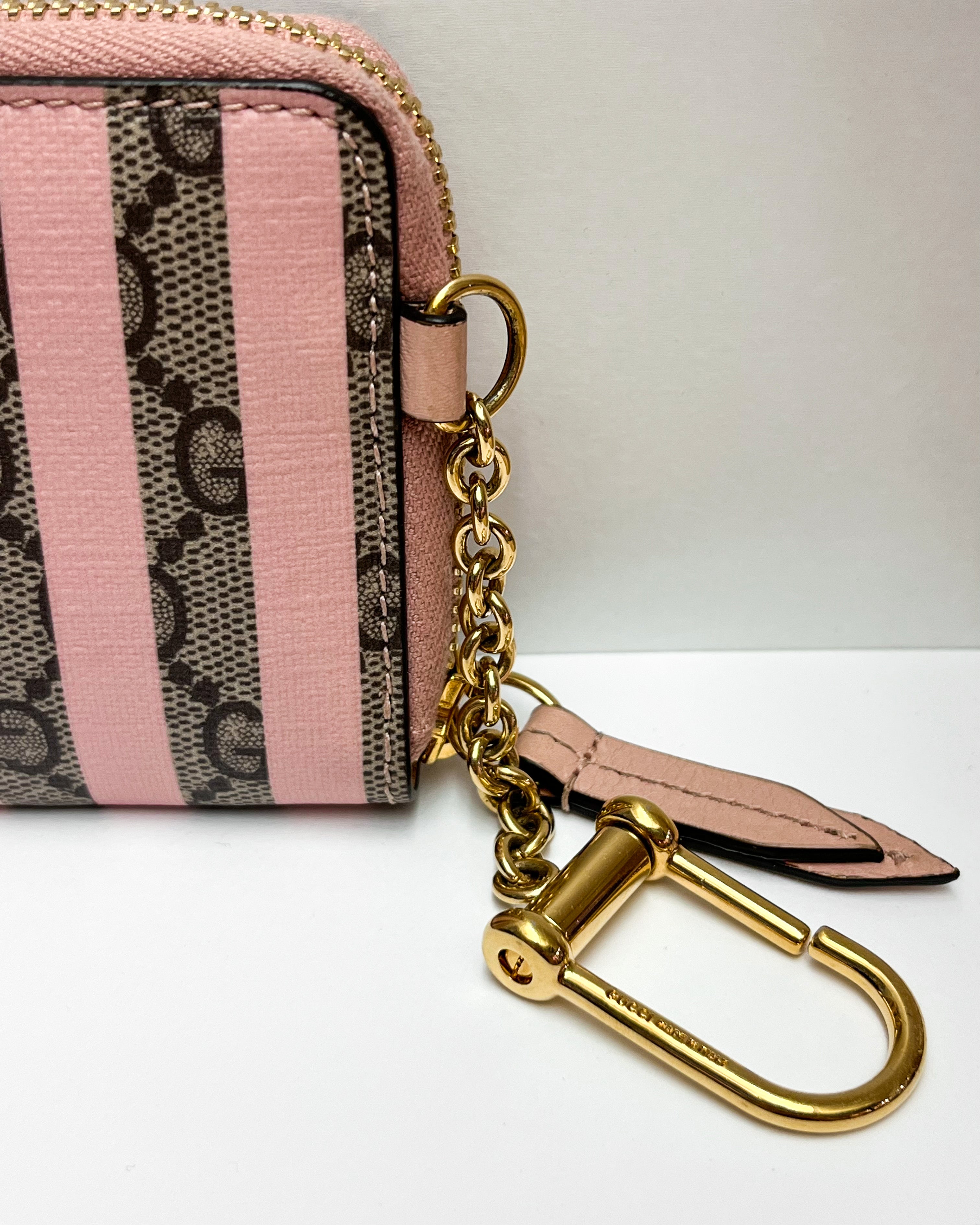 Gucci Supreme Monogram Vitello Eclipse Striped Wallet