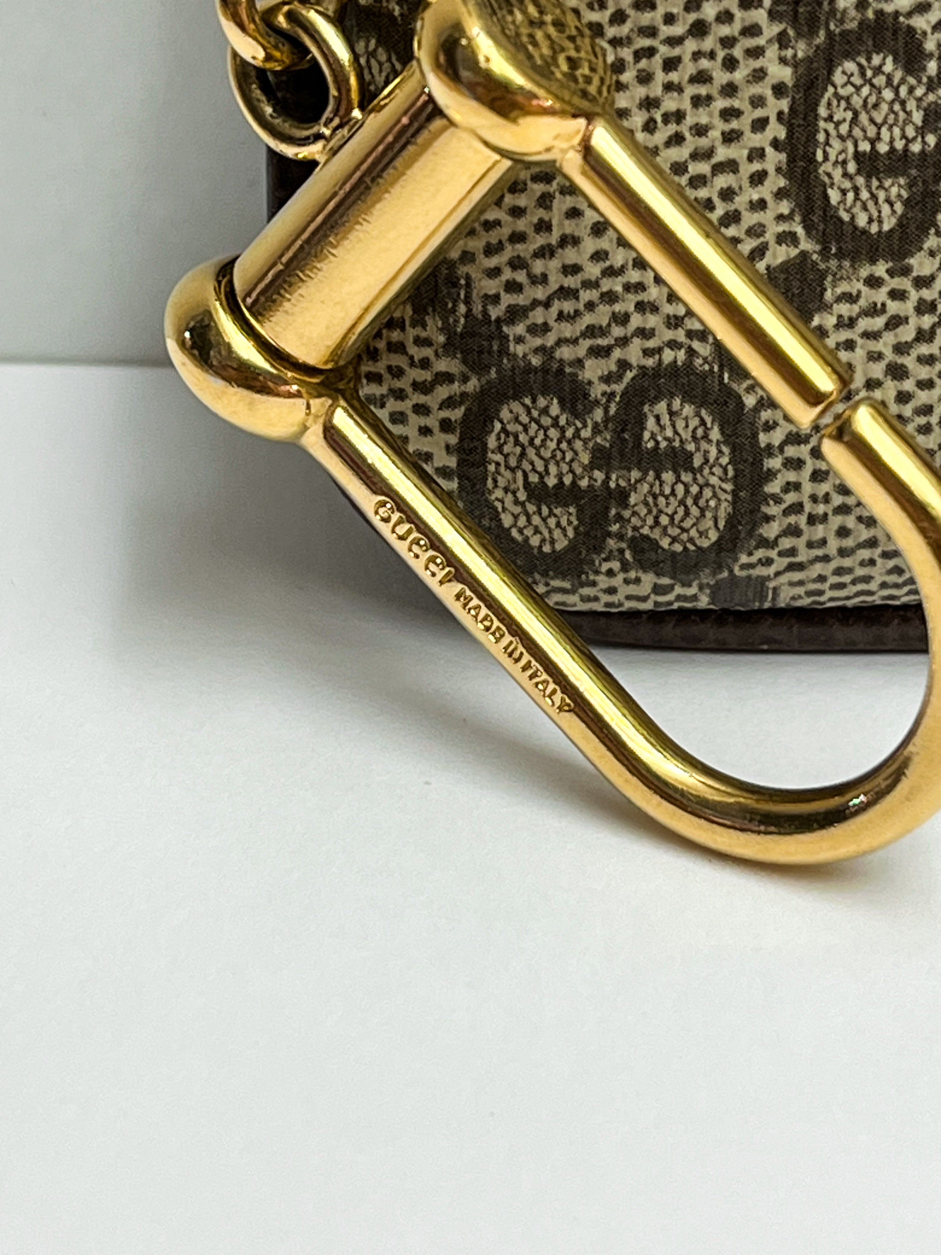 Gucci GG Supreme Monogram Web Ophidia Key Pouch