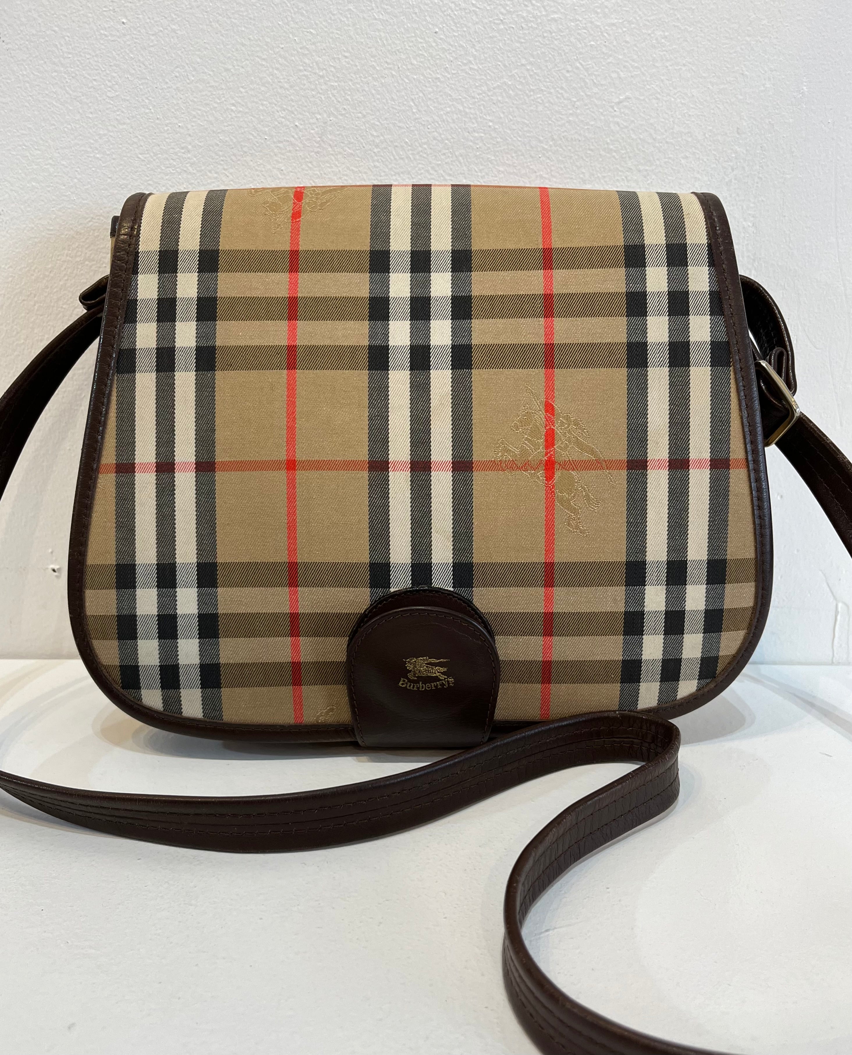 Vintage Burberry Saddle Bag