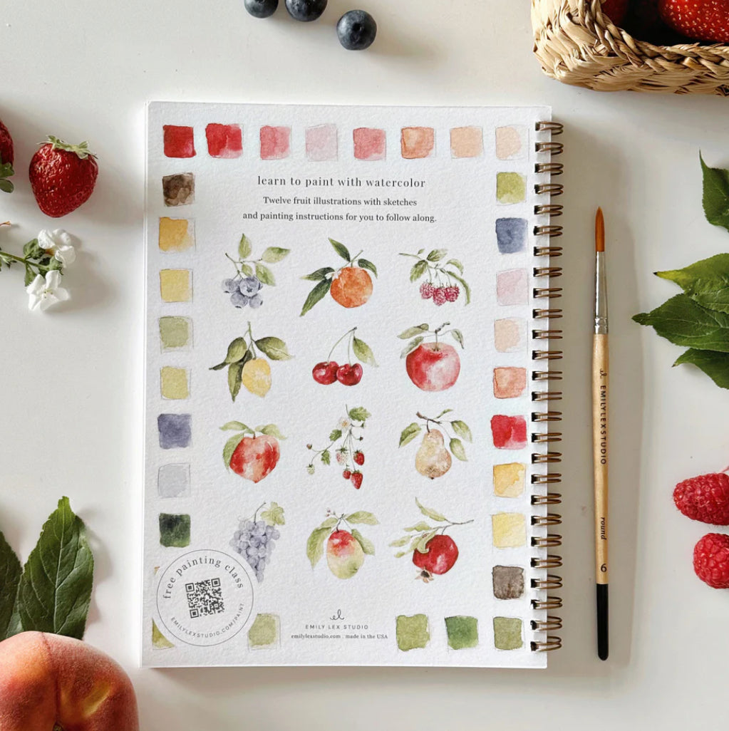 Emily Lex Fruit Watercolor Book