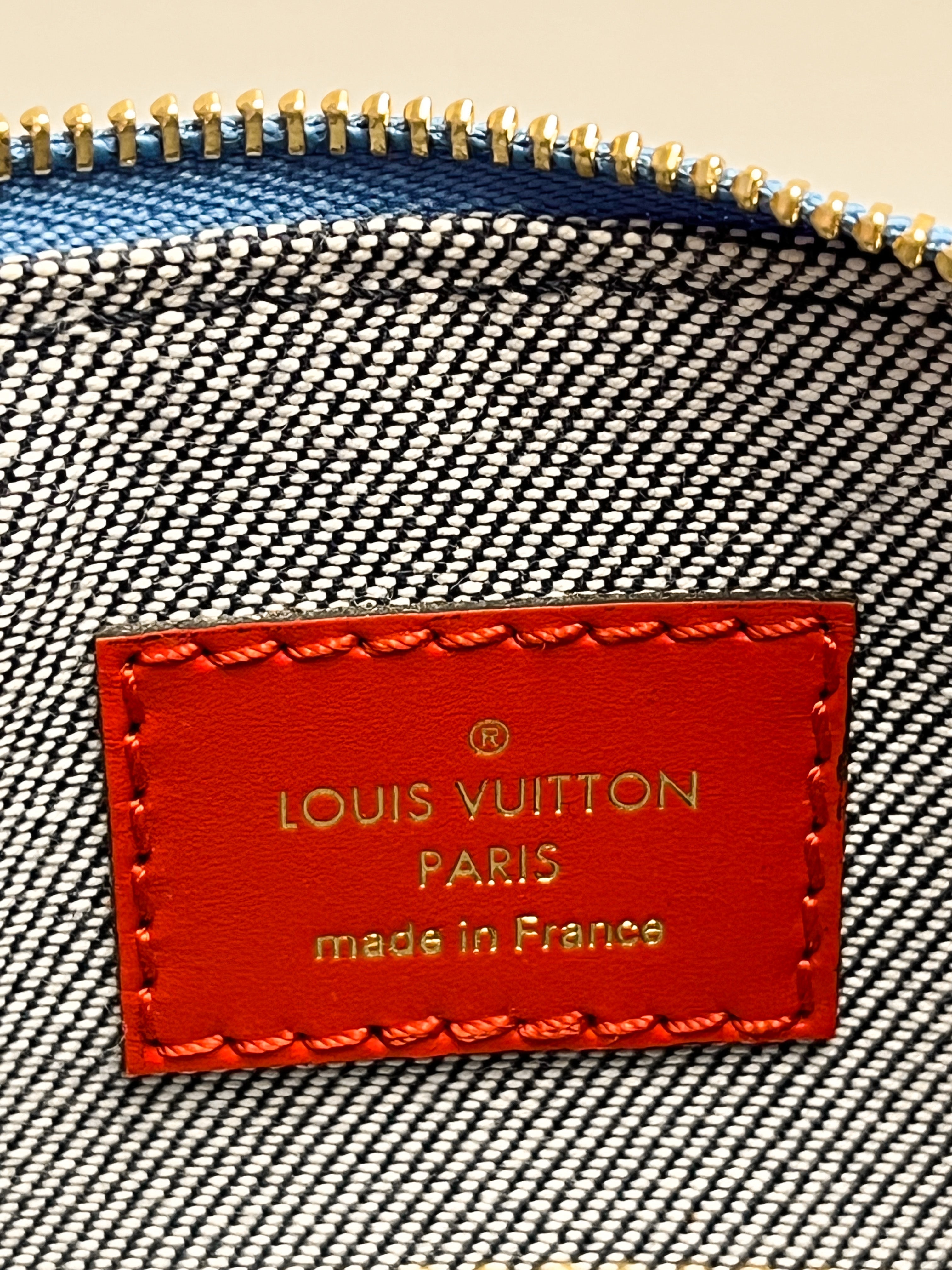 Louis Vuitton Denim Monogram Patchwork Mini Pochette Accessoires