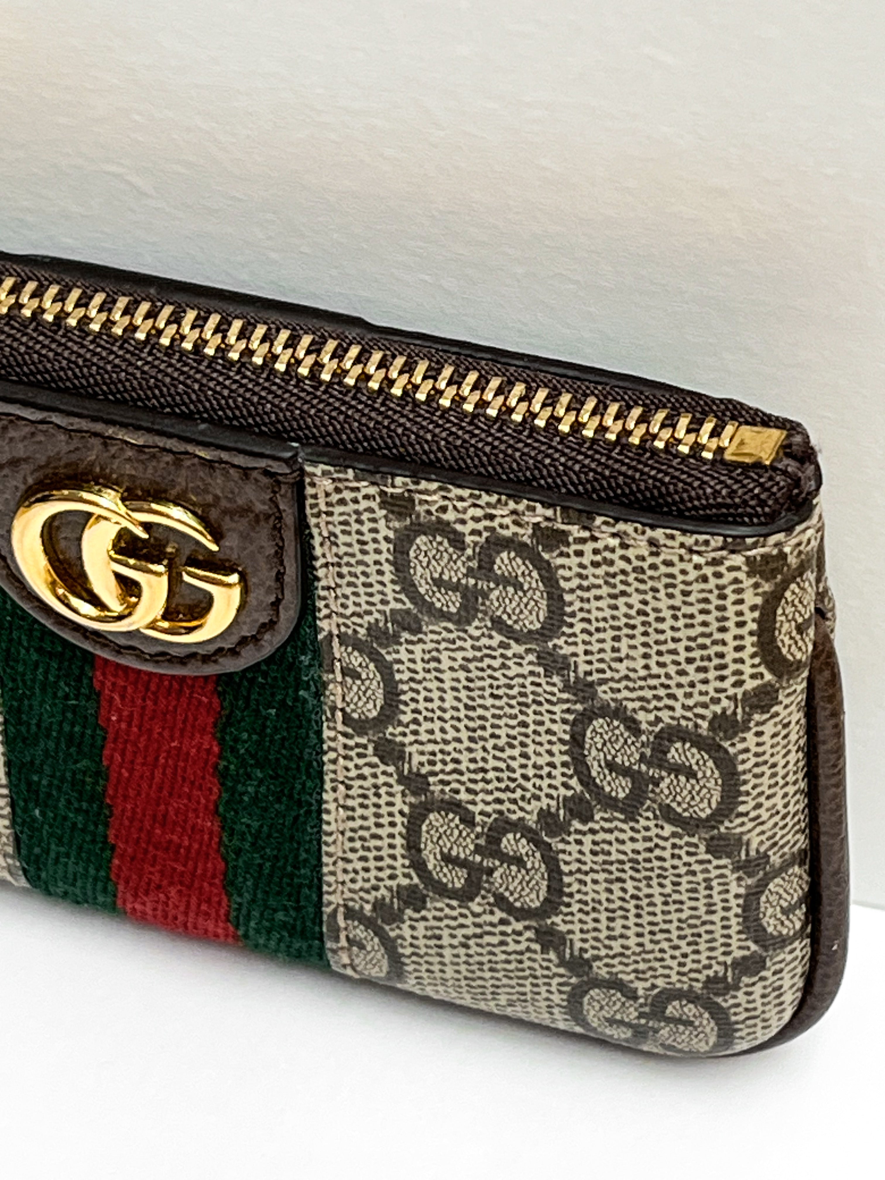 Gucci GG Supreme Monogram Web Ophidia Key Pouch