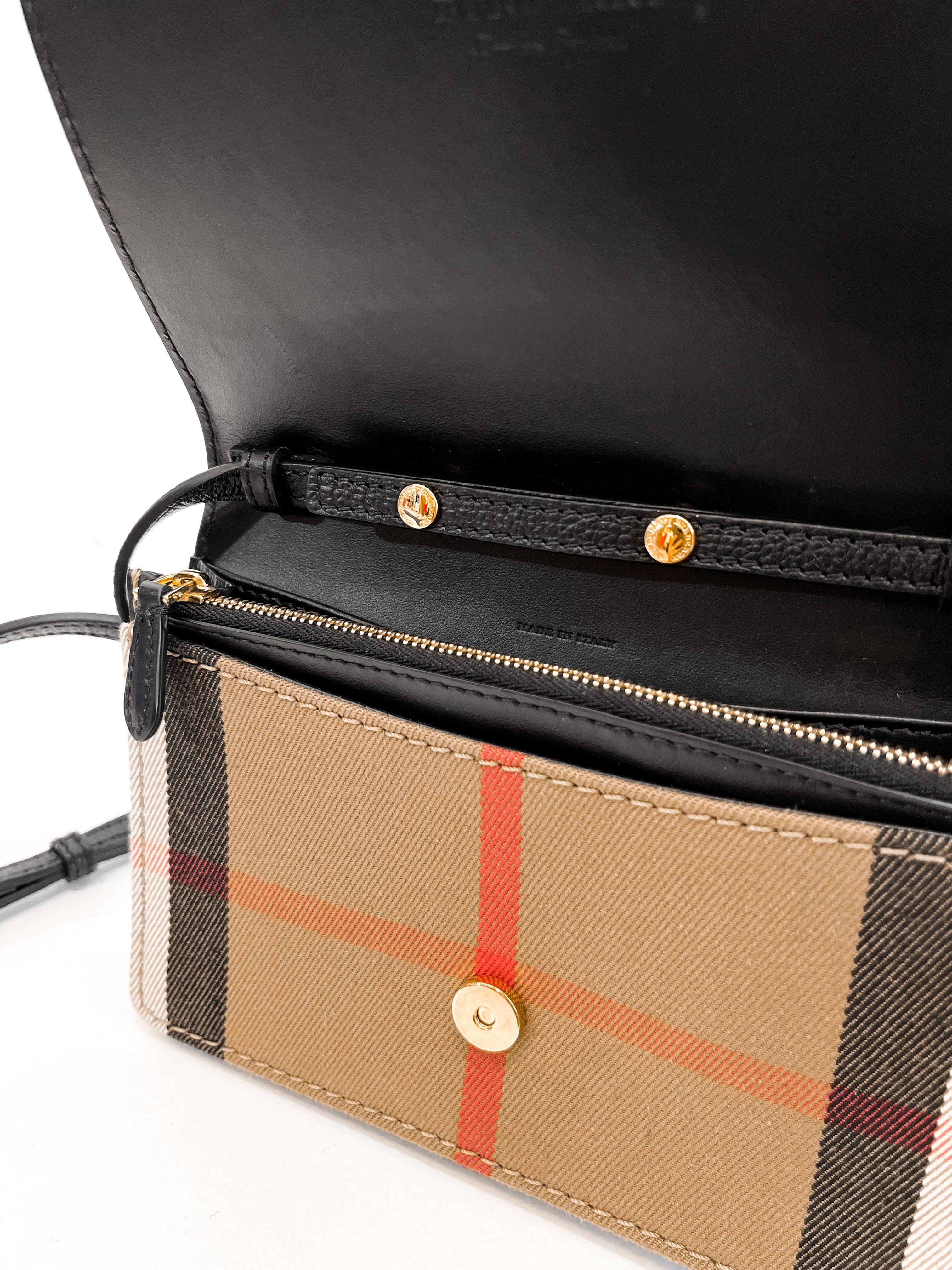 Burberry Hampshire Check Canvas Derby Crossbody