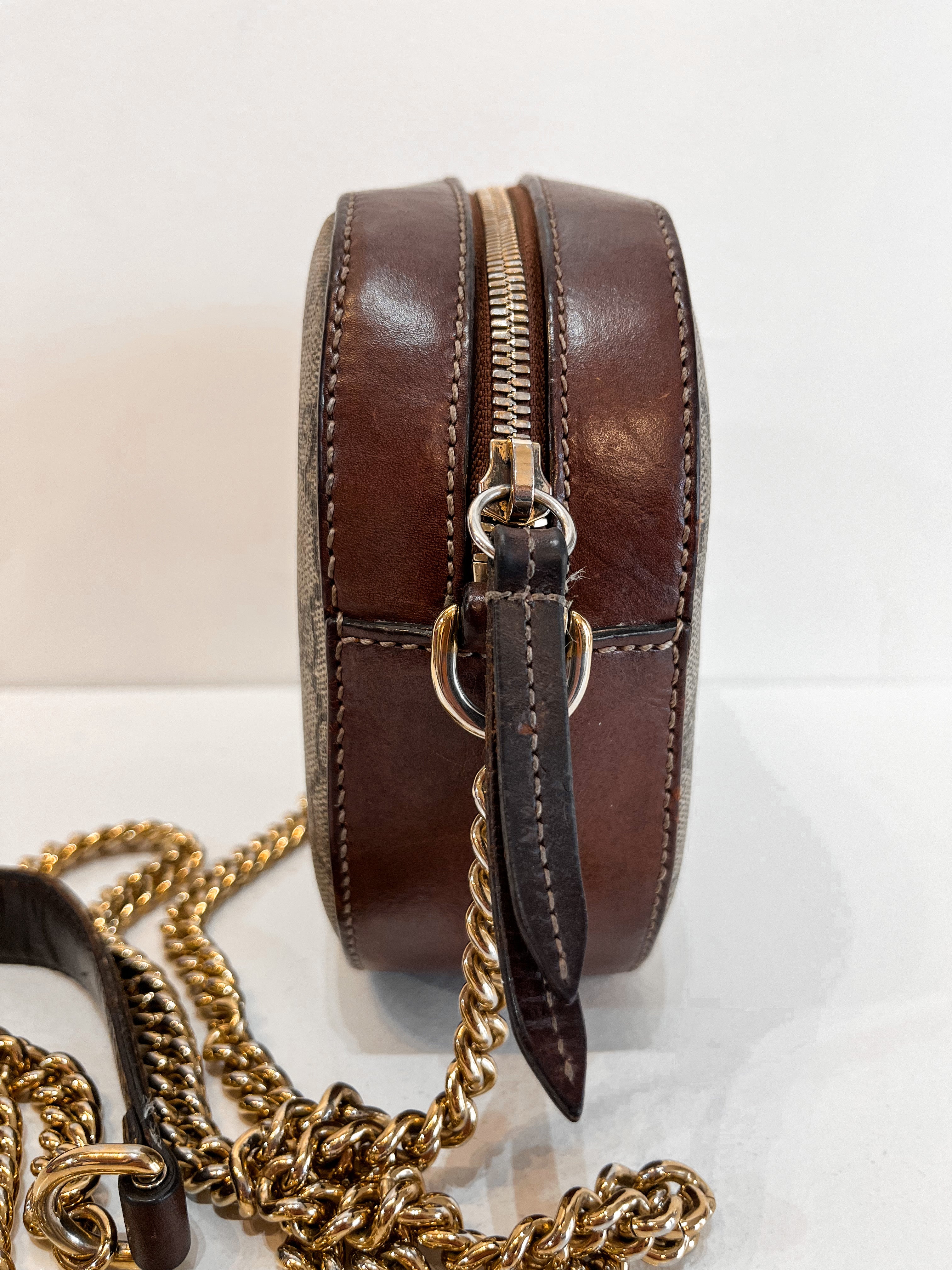 Gucci GG Canvas Mini Chain Shoulder Crossbody Bag