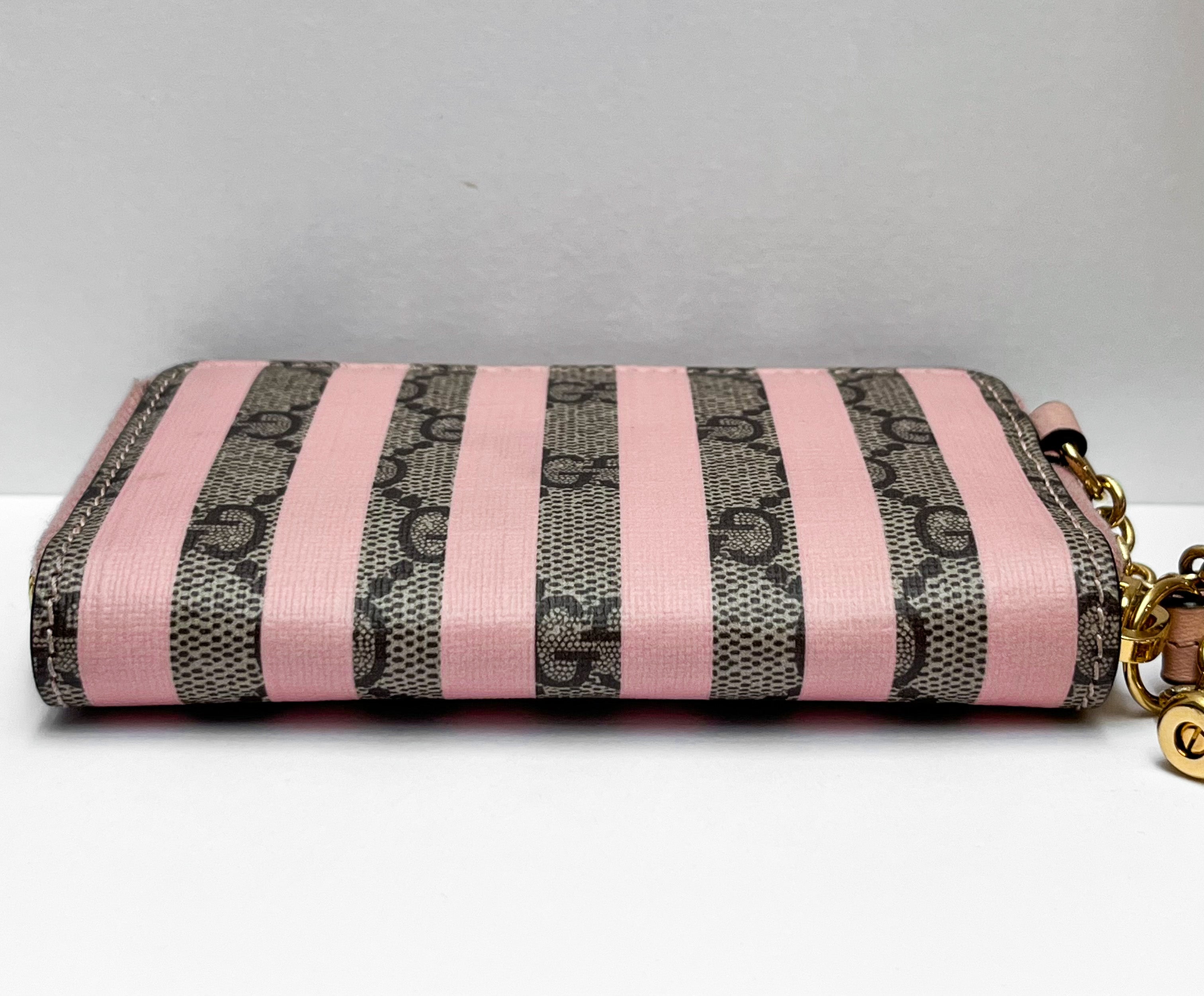Gucci Supreme Monogram Vitello Eclipse Striped Wallet