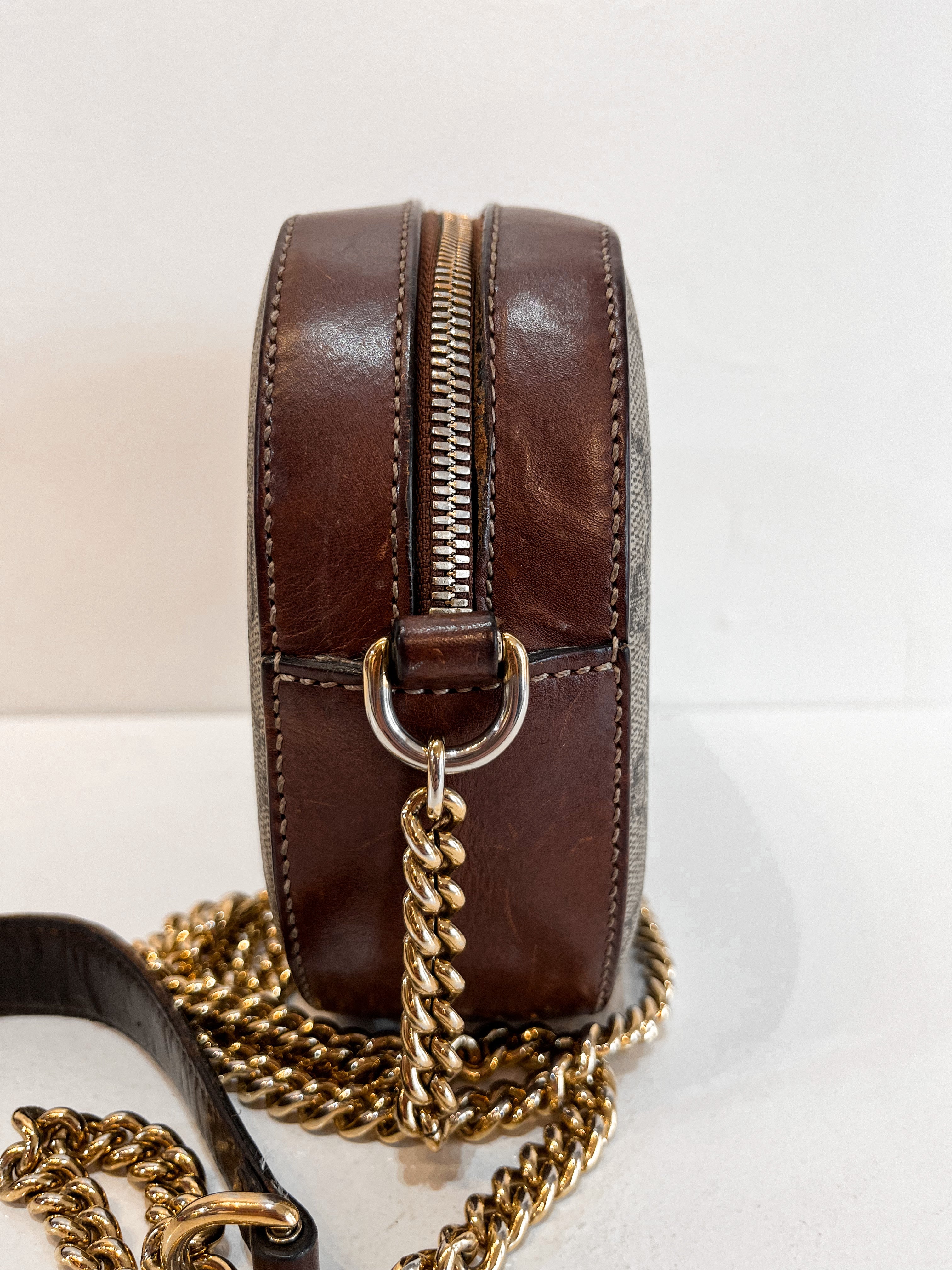 Gucci GG Canvas Mini Chain Shoulder Crossbody Bag