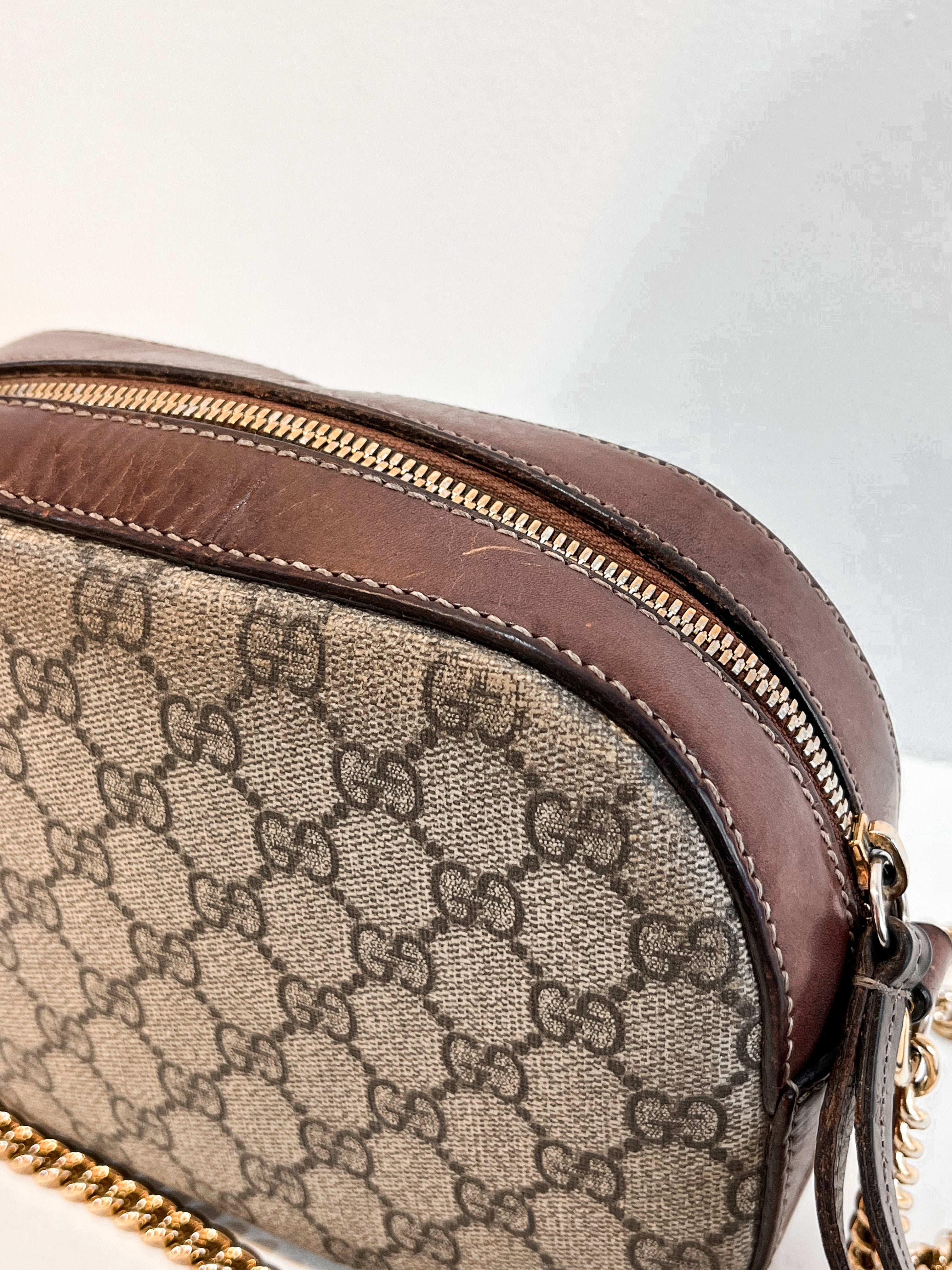 Gucci GG Canvas Mini Chain Shoulder Crossbody Bag