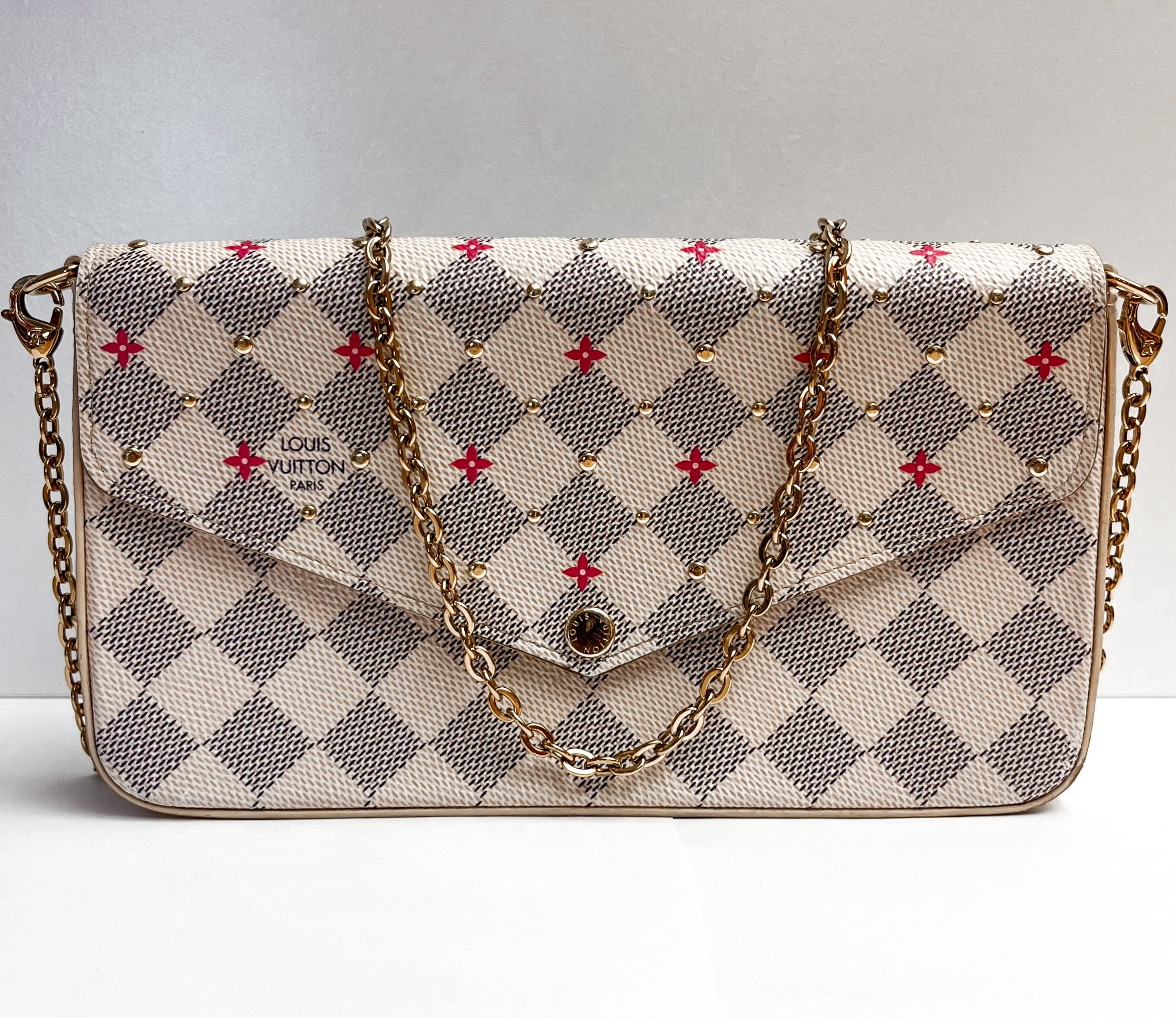 Louis Vuitton Damier Azur Studded Pochette Felicie