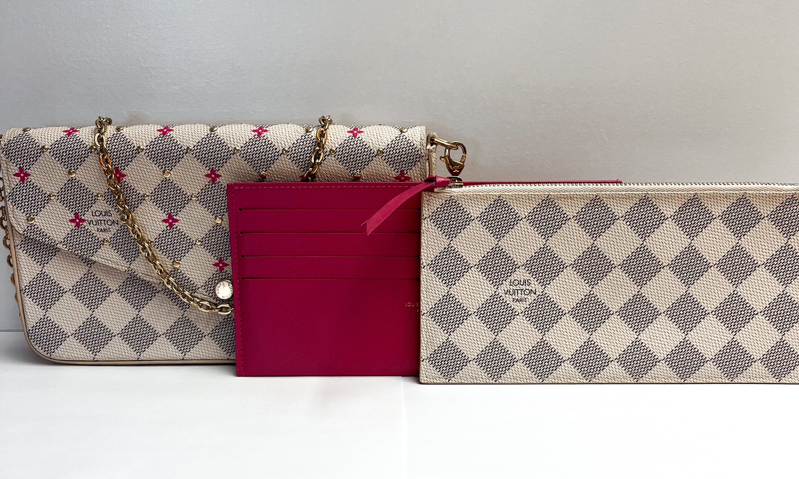 Louis Vuitton Damier Azur Studded Pochette Felicie