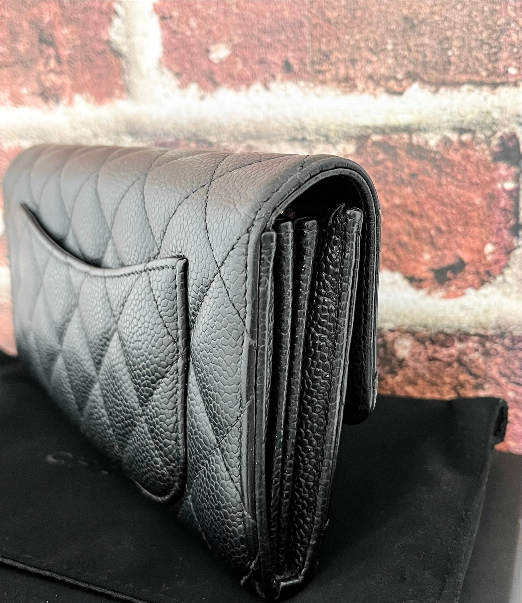 Chanel Classic Flap Caviar Quilted Leather Long Gusset Wallet