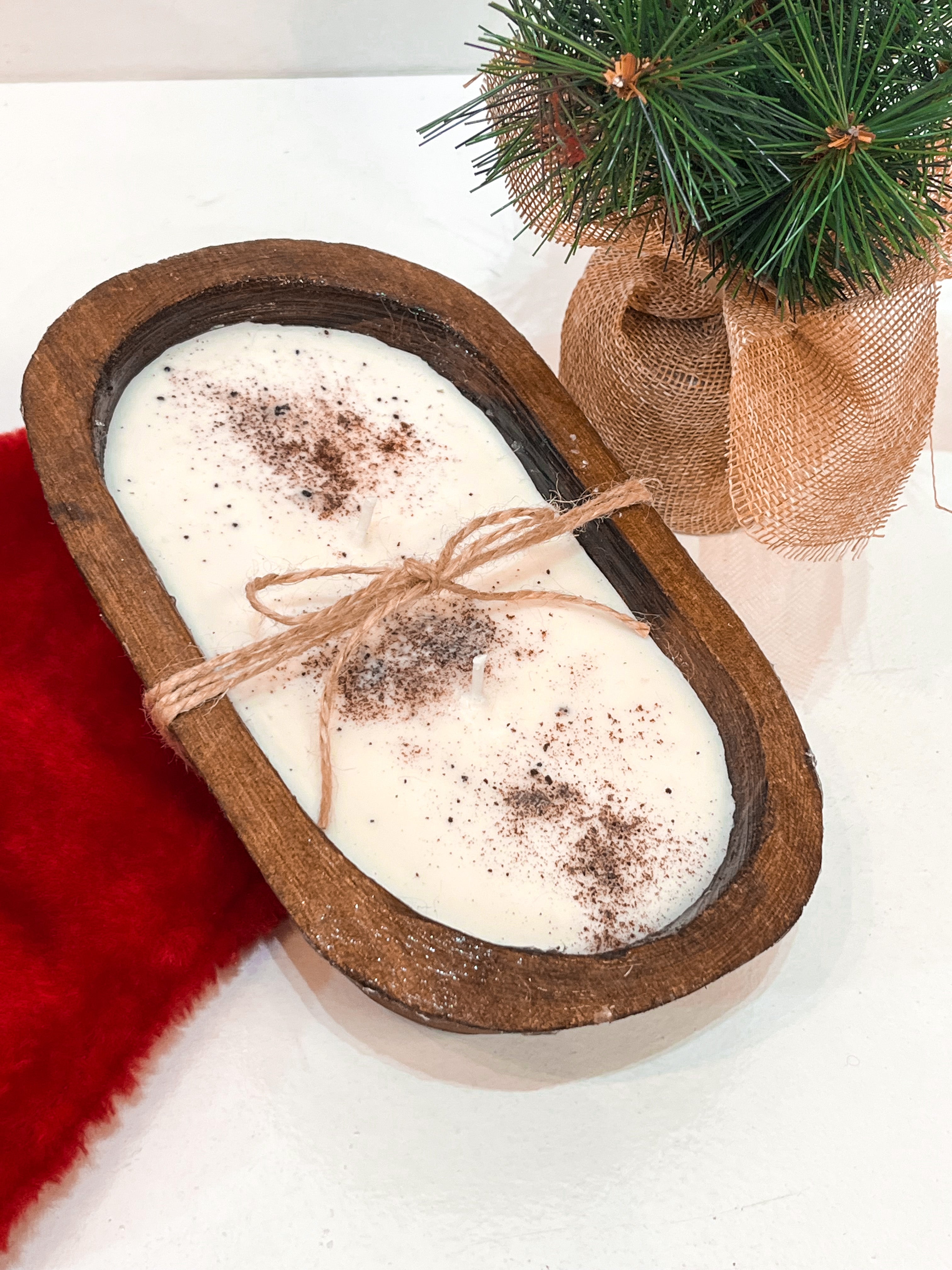 Morning Brew Organic Soy Wax Wooden Bowl Candle