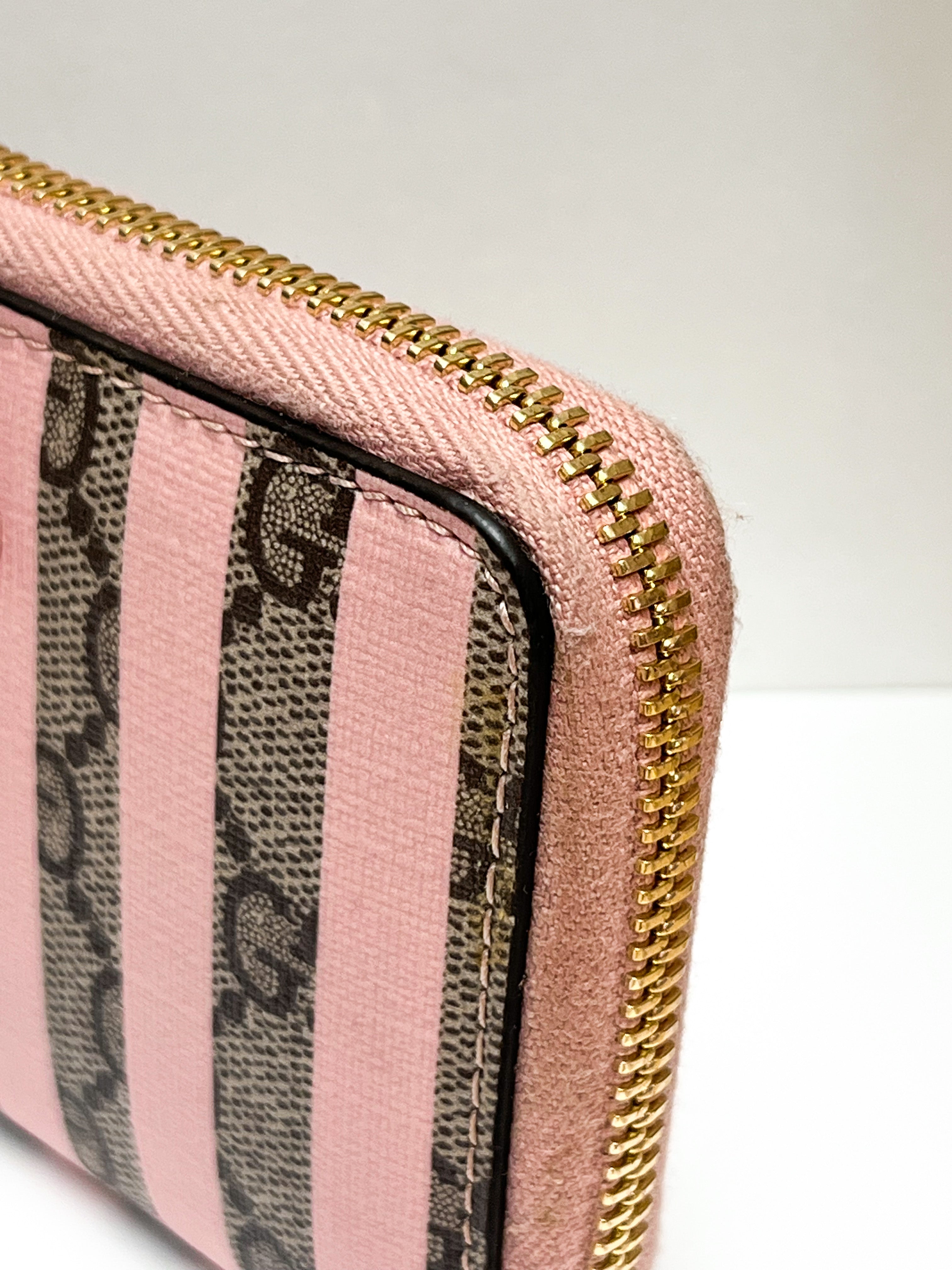 Gucci Supreme Monogram Vitello Eclipse Striped Wallet