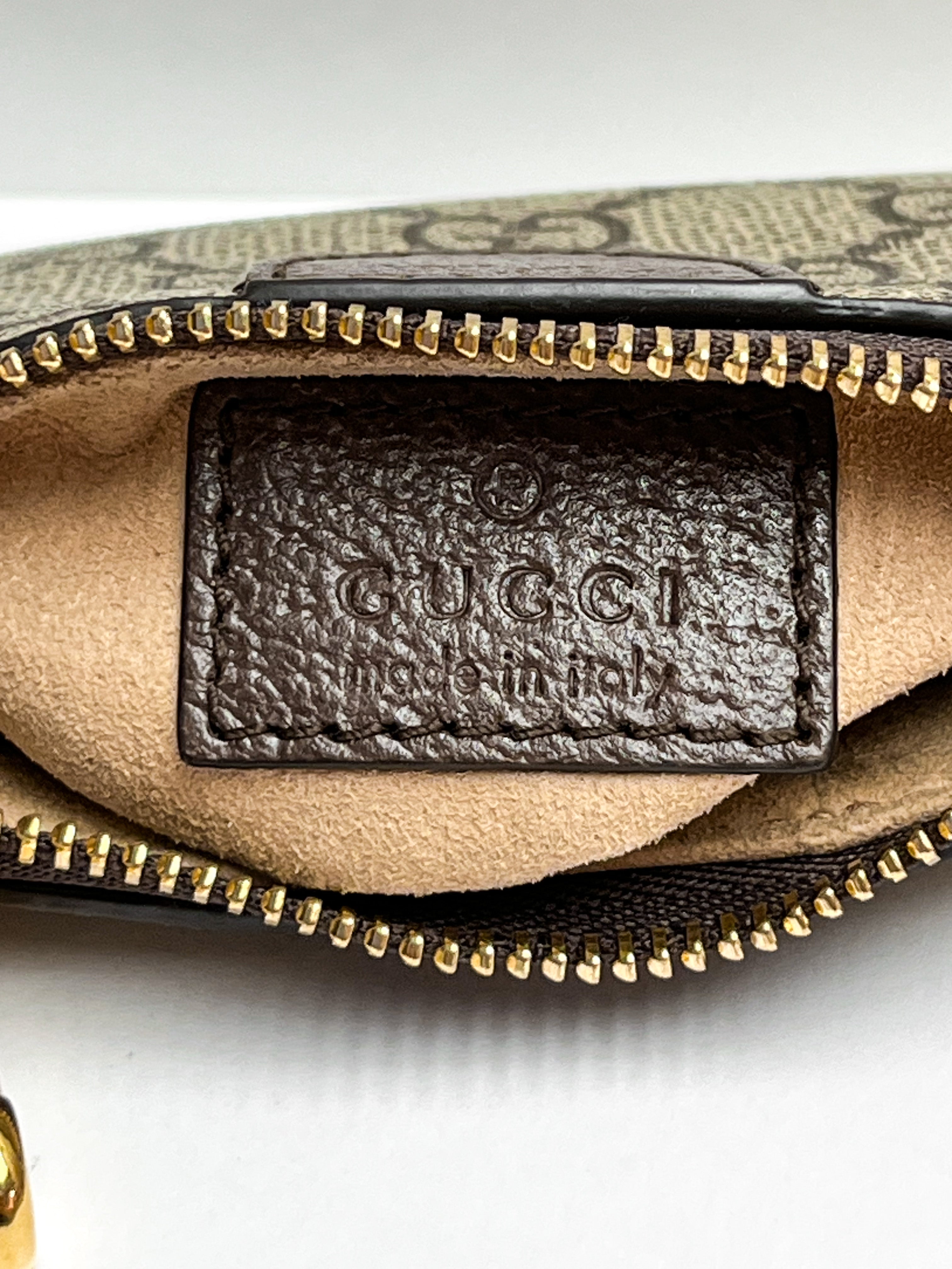 Gucci GG Supreme Monogram Web Ophidia Key Pouch