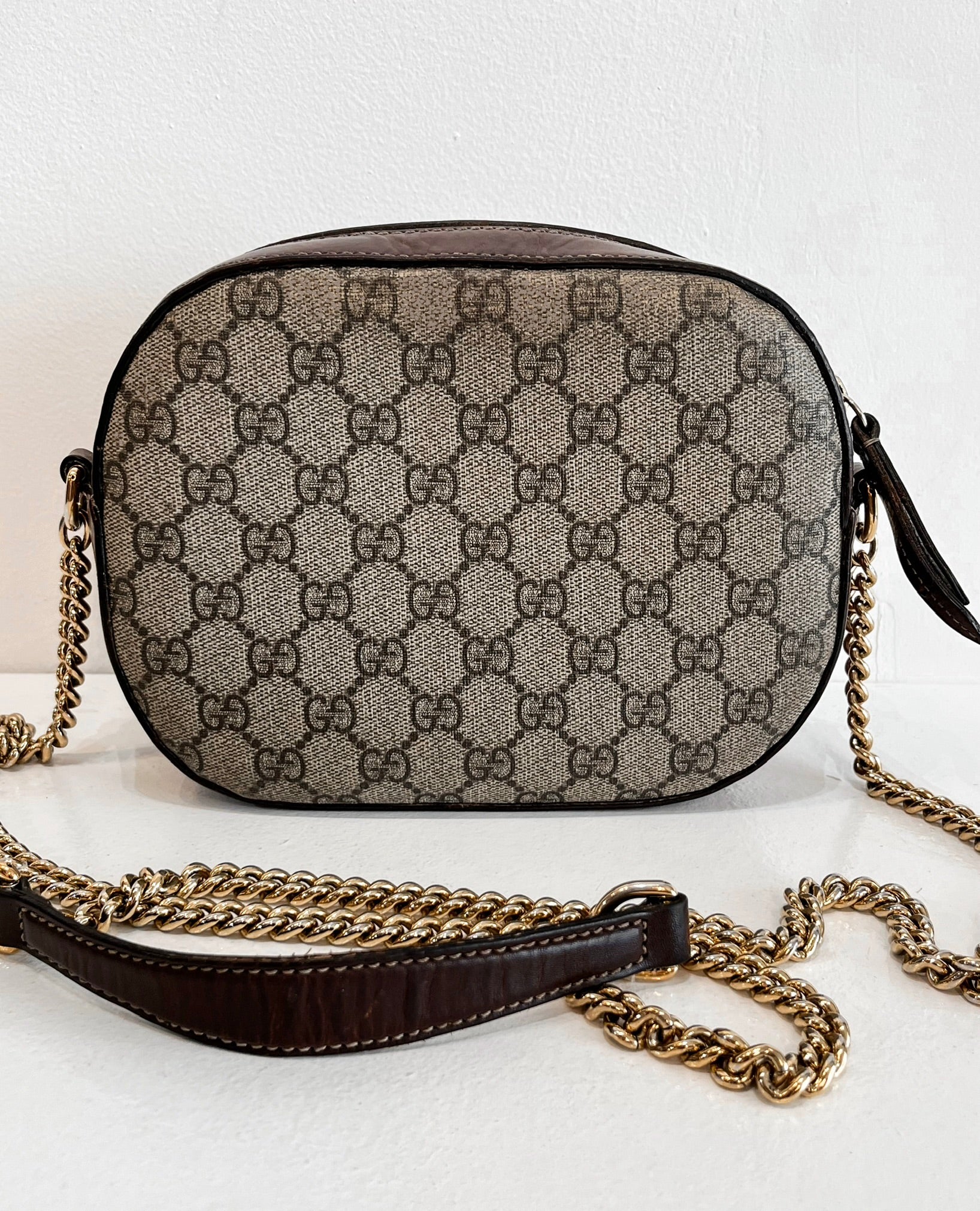 Gucci GG Canvas Mini Chain Shoulder Crossbody Bag