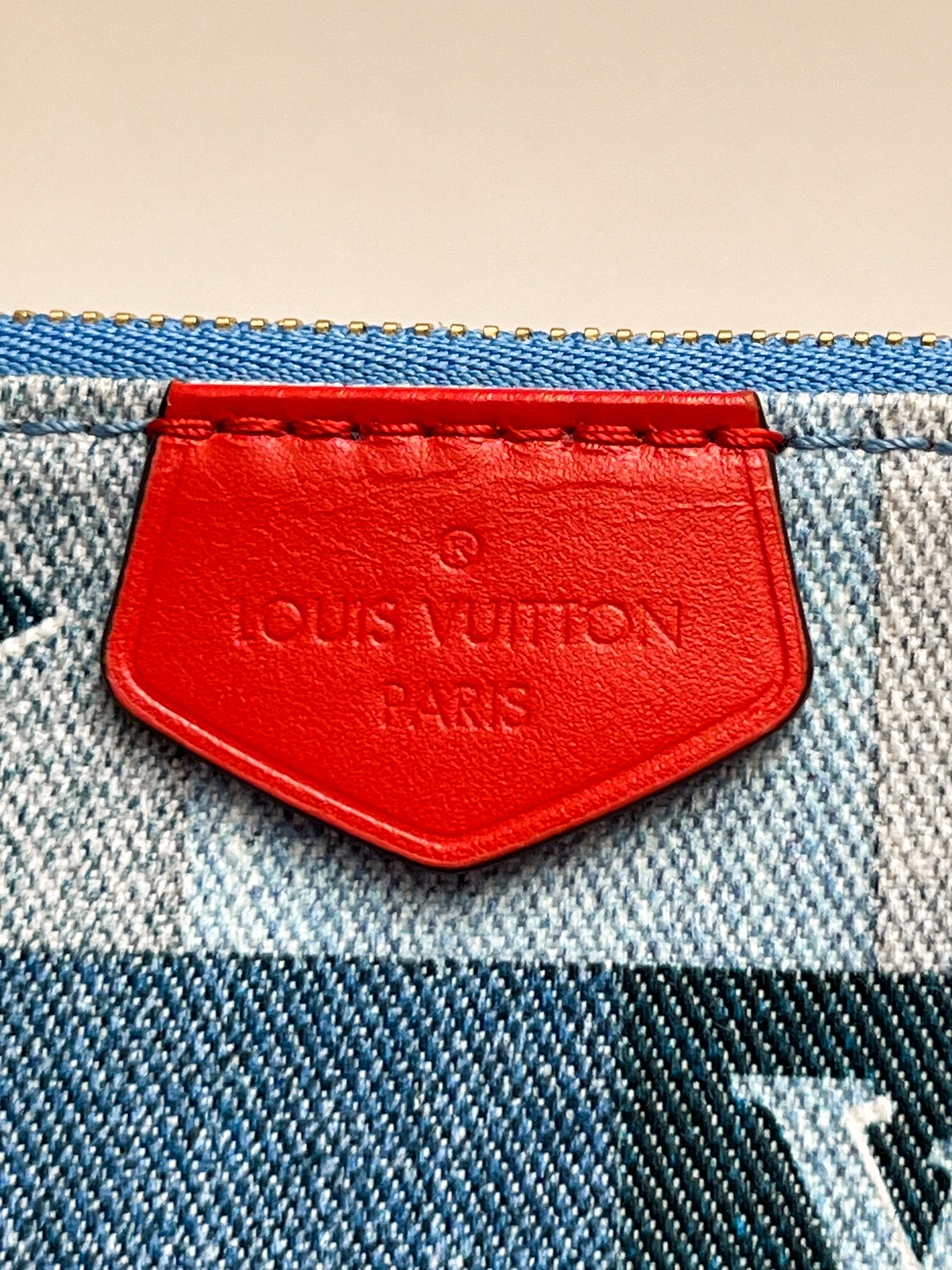 Louis Vuitton Denim Monogram Patchwork Mini Pochette Accessoires
