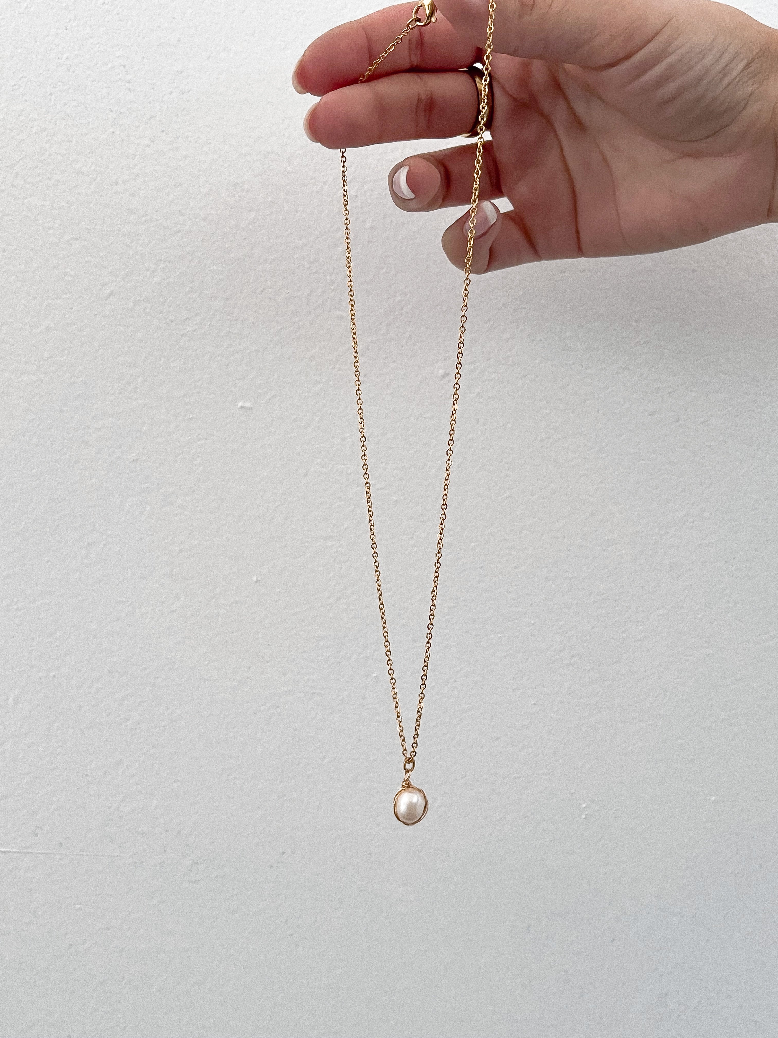 18K Gold Plated Pearl Necklace