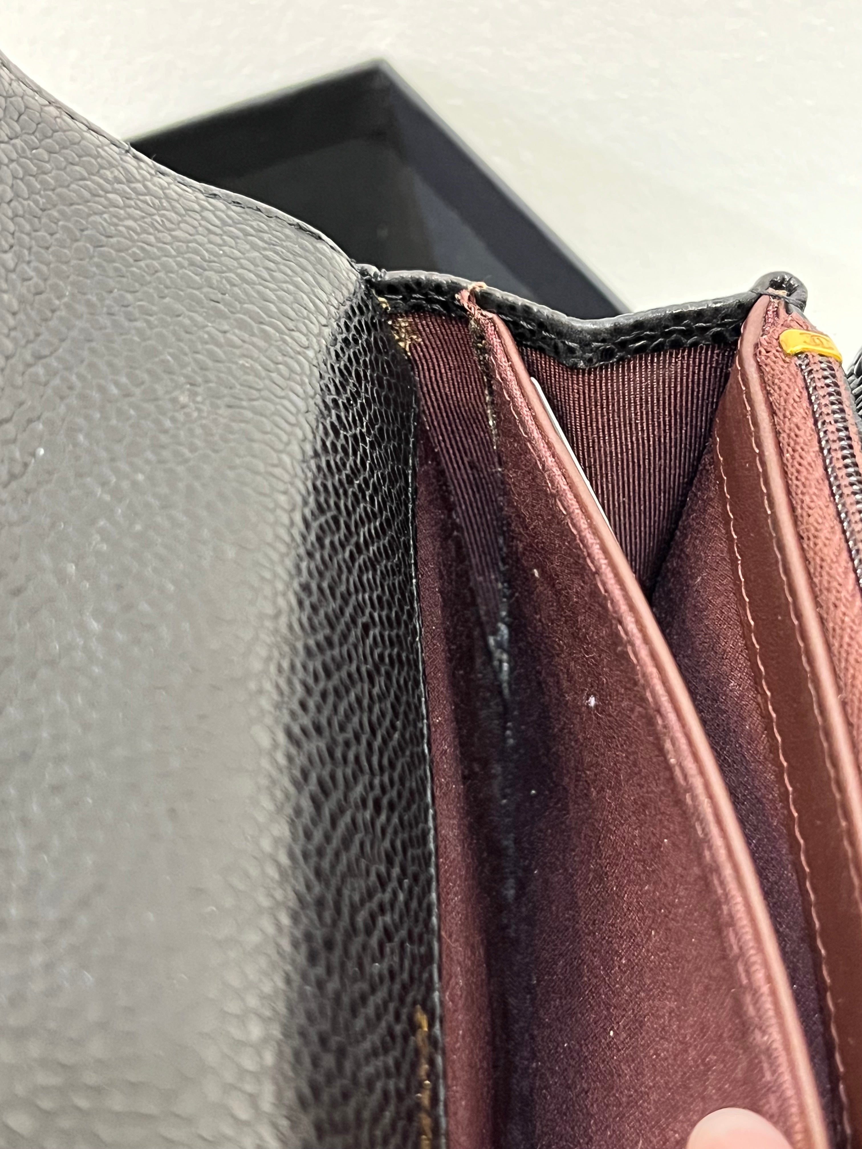 Chanel Classic Flap Caviar Quilted Leather Long Gusset Wallet