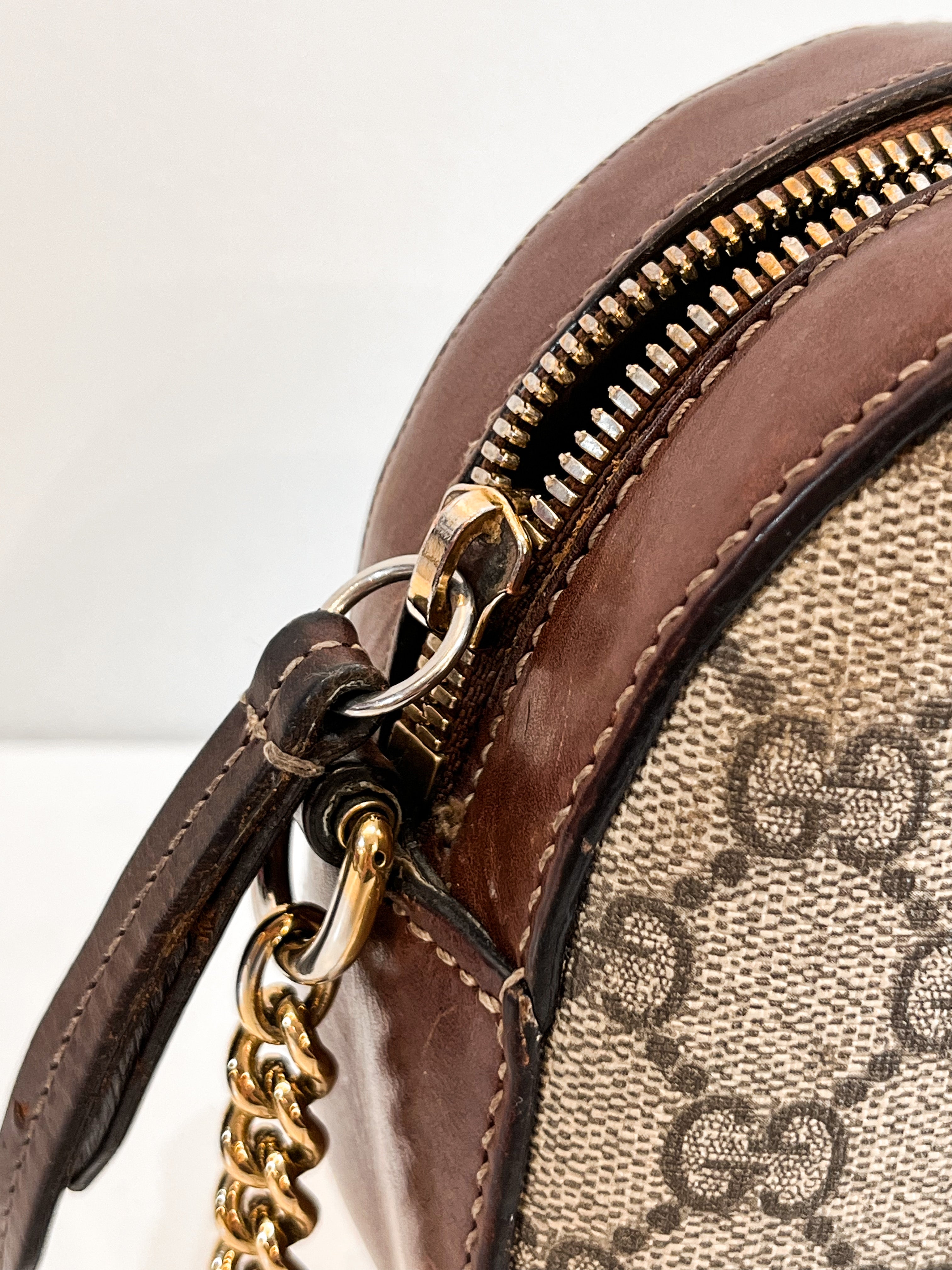 Gucci GG Canvas Mini Chain Shoulder Crossbody Bag