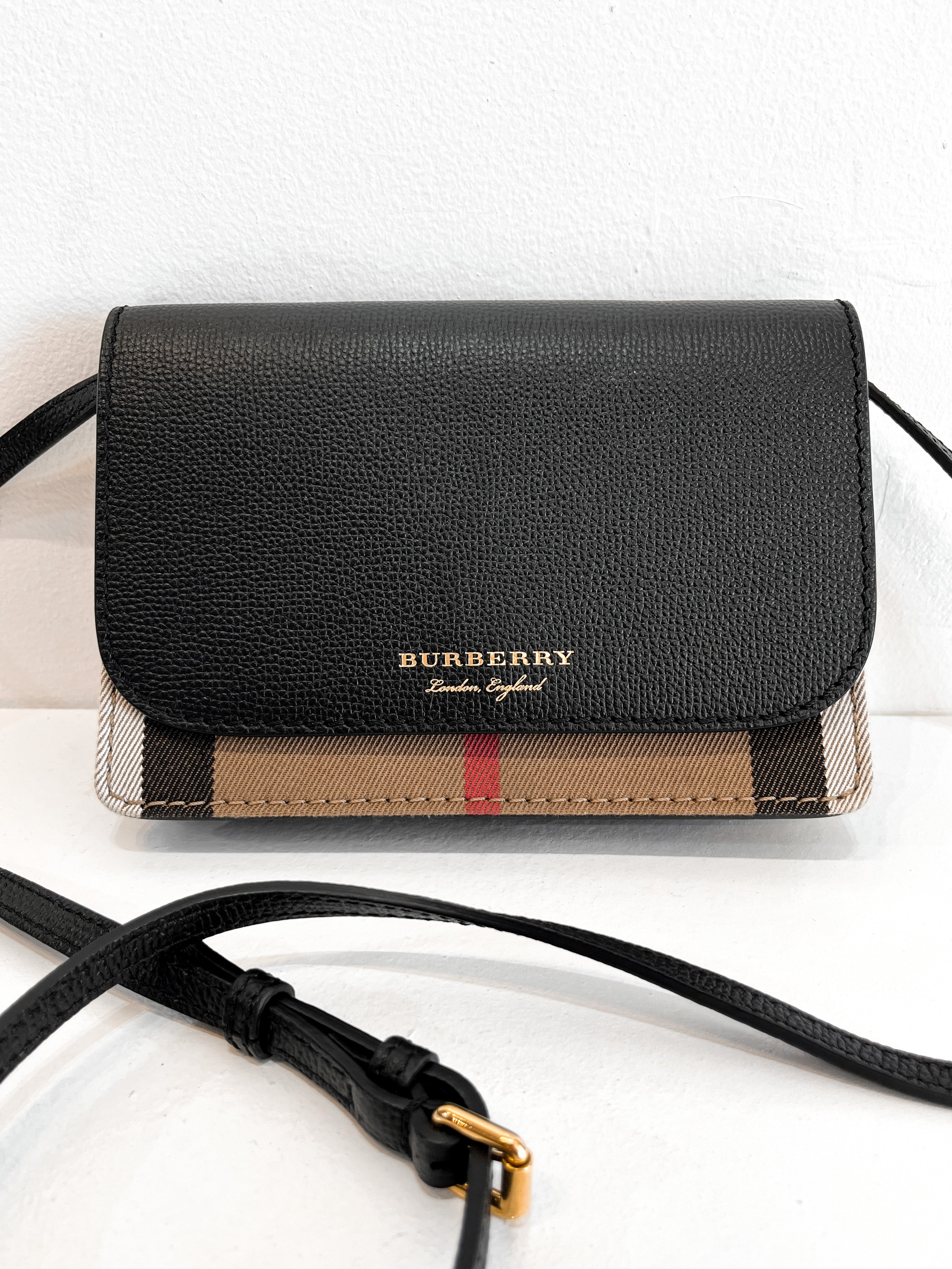 Burberry Hampshire Check Canvas Derby Crossbody