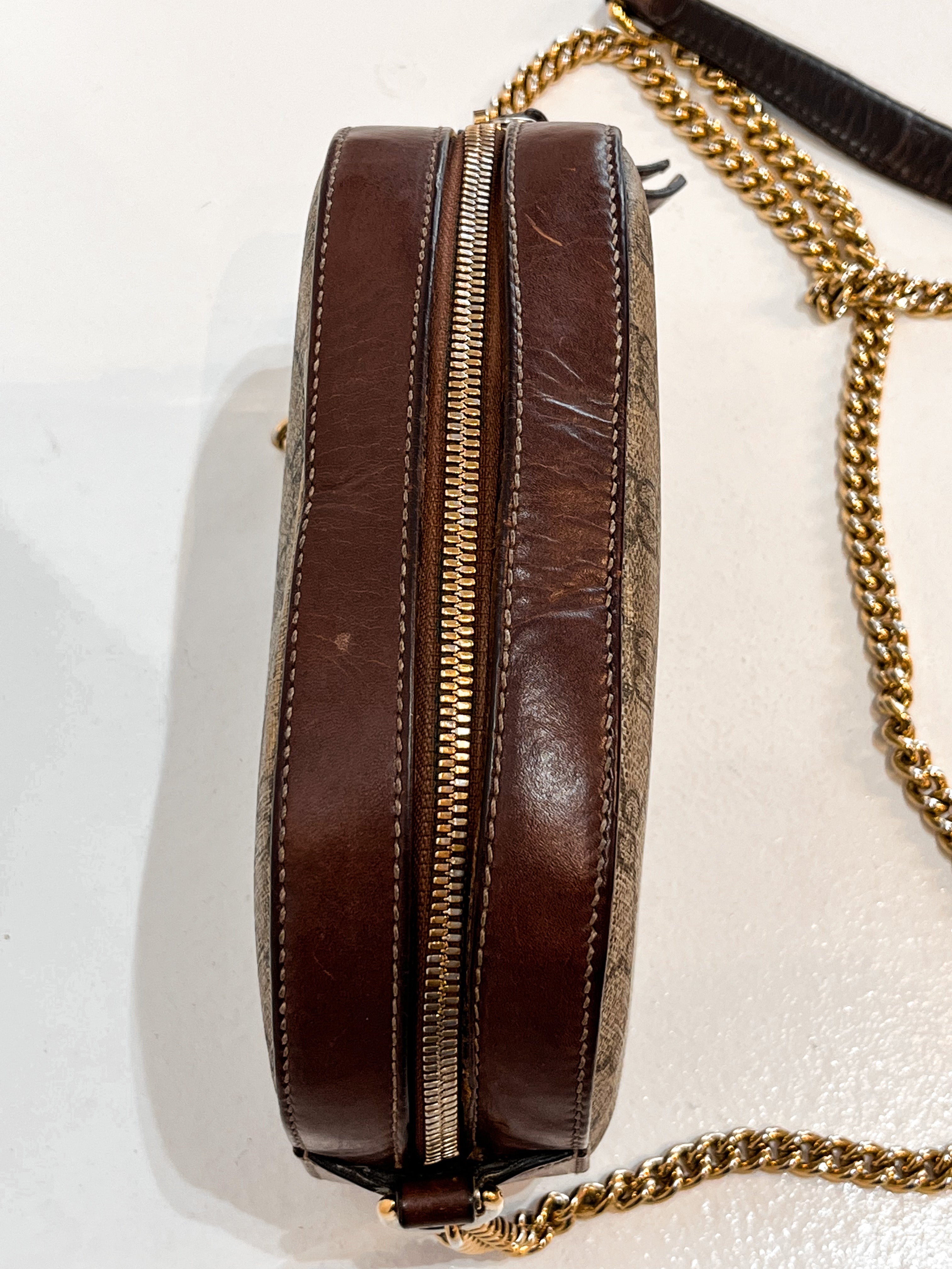 Gucci GG Canvas Mini Chain Shoulder Crossbody Bag