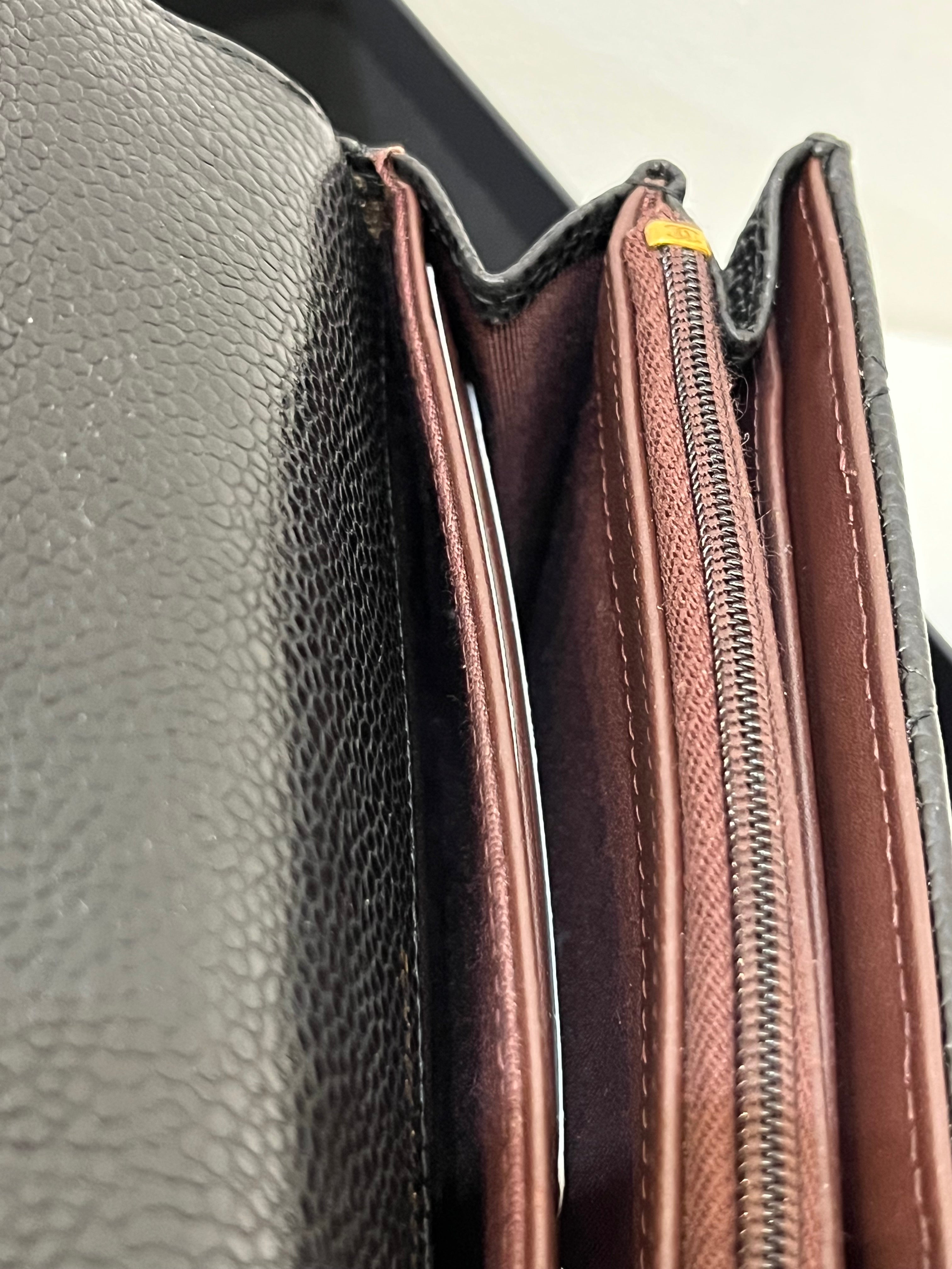 Chanel Classic Flap Caviar Quilted Leather Long Gusset Wallet