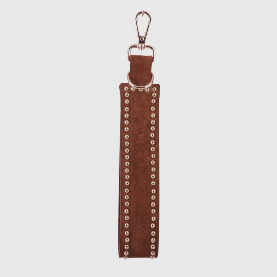 Studded Suede Keychain