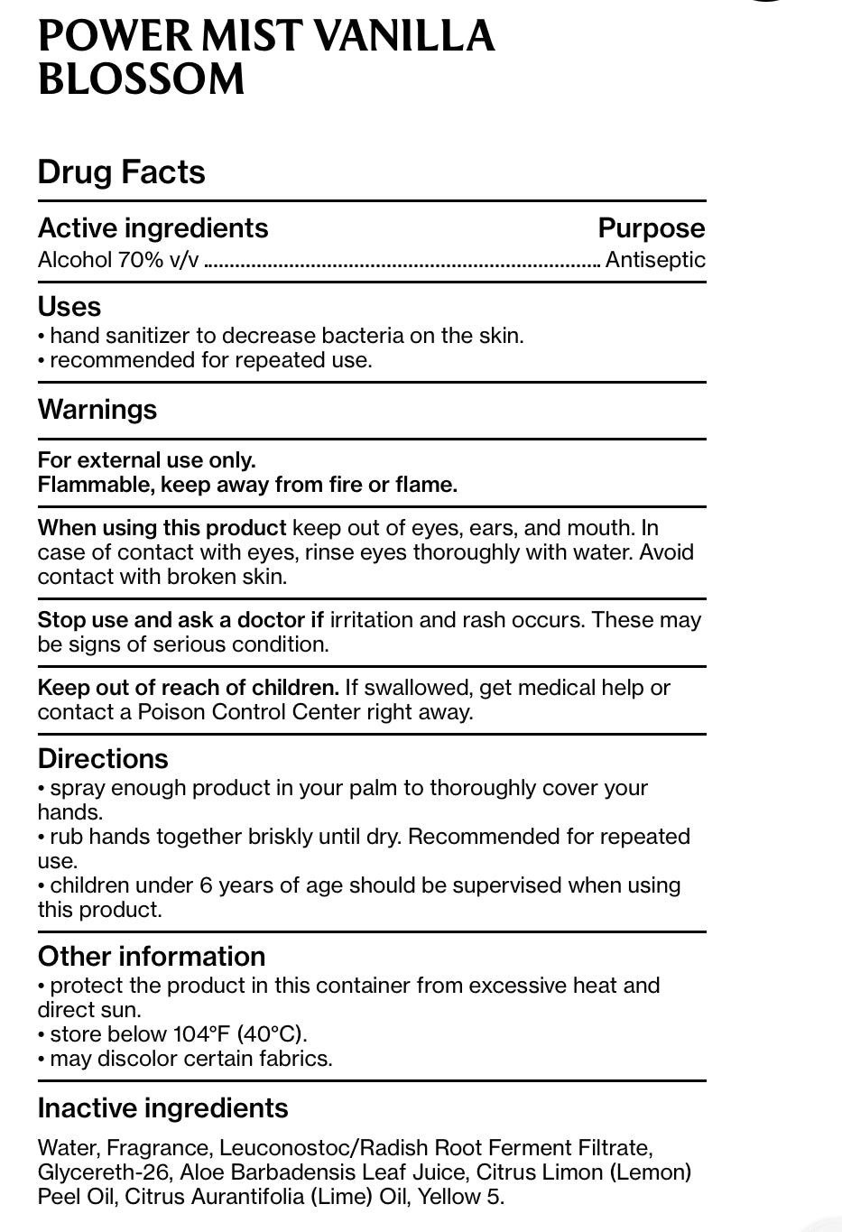 Touchland Vanilla Blossom Scented Hand Sanitizer