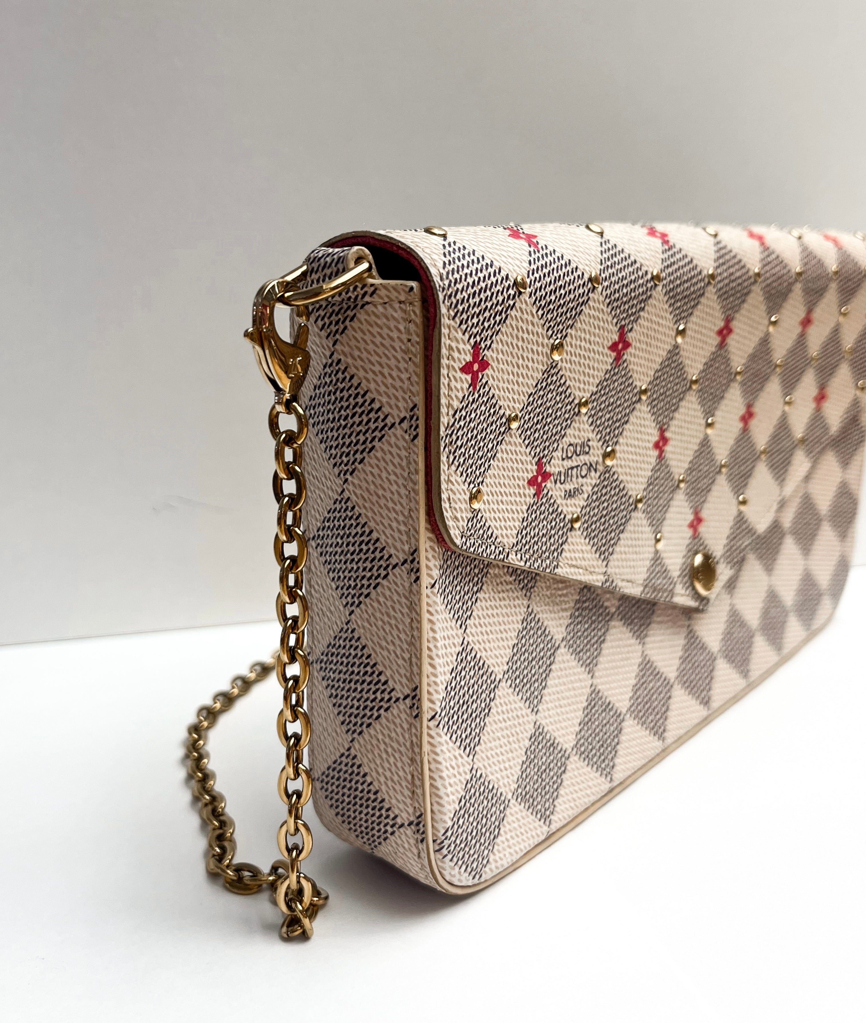 Louis Vuitton Damier Azur Studded Pochette Felicie