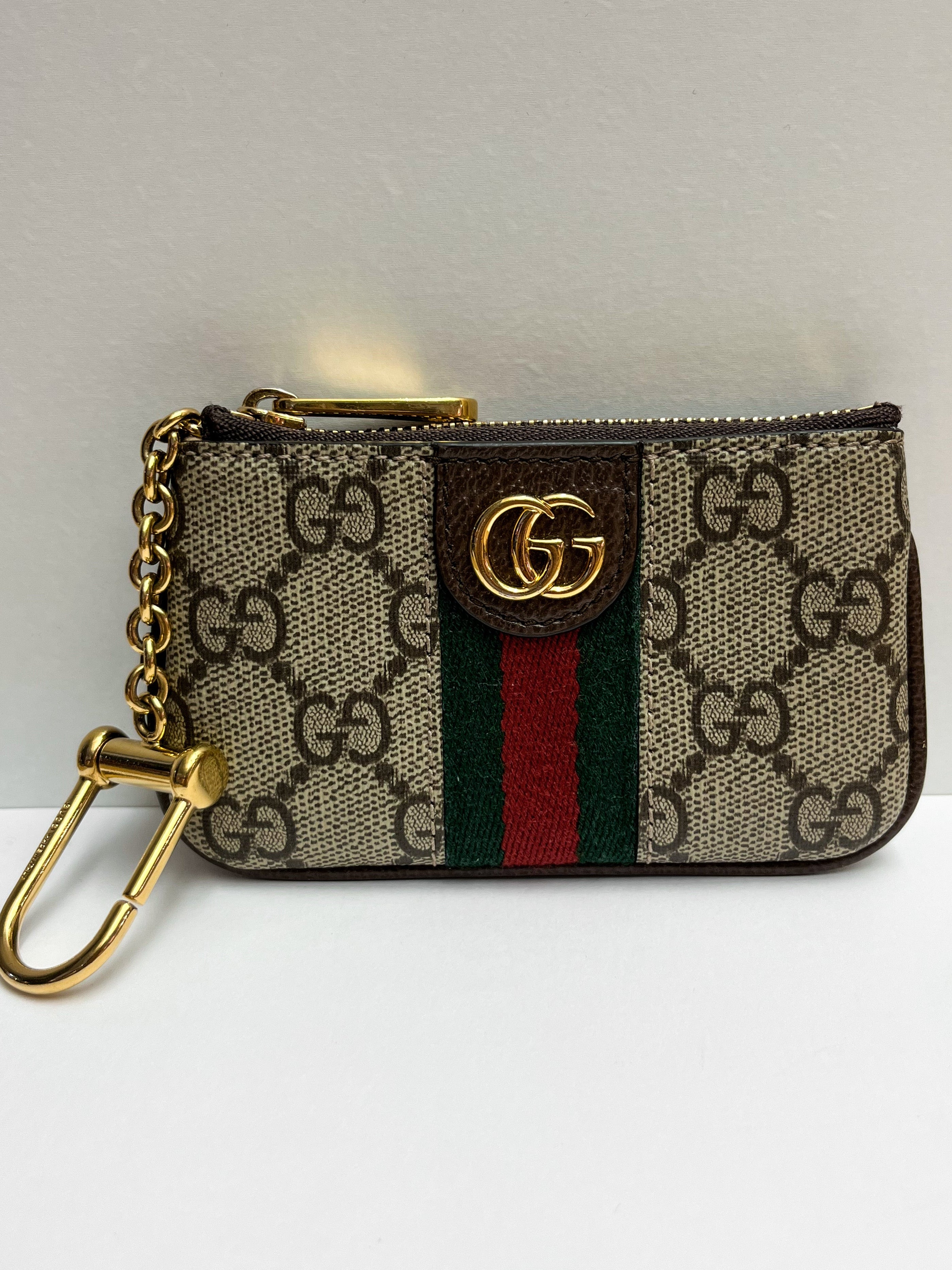 Gucci GG Supreme Monogram Web Ophidia Key Pouch