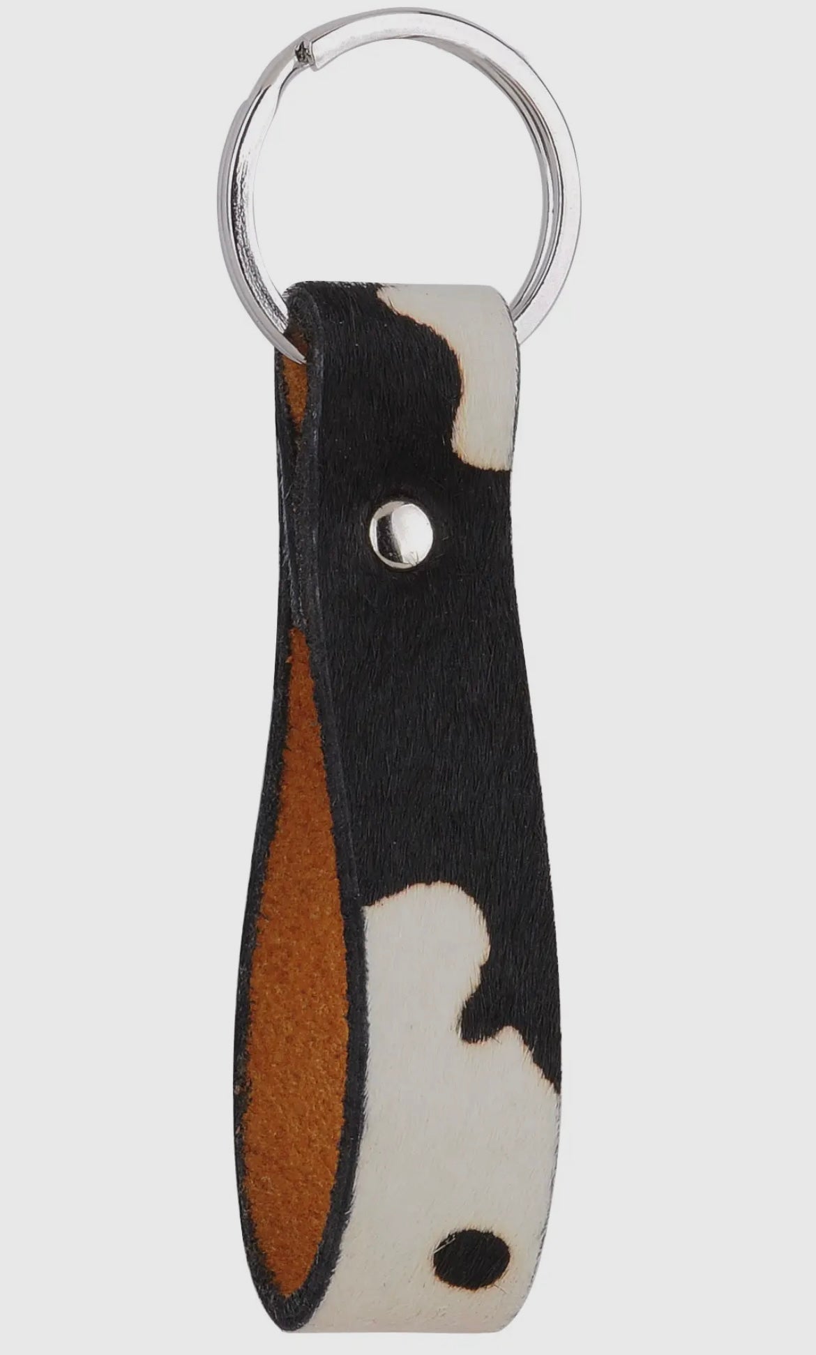 Animal Print Leather Keychain