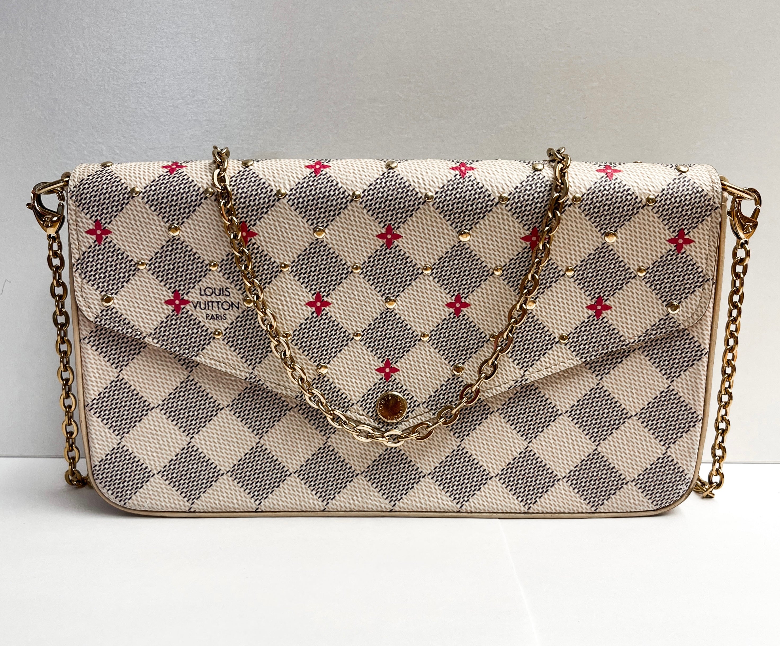 Louis Vuitton Damier Azur Studded Pochette Felicie