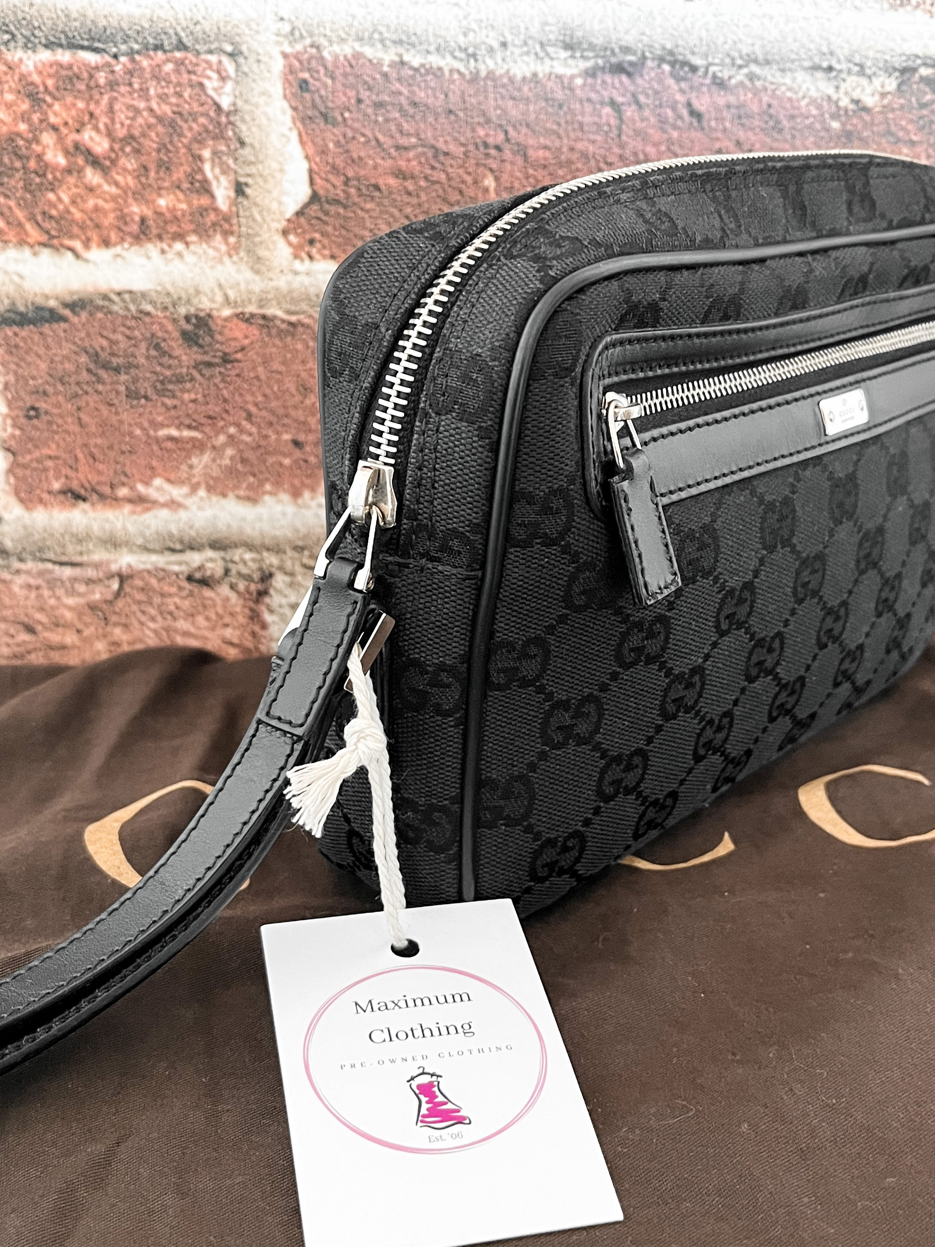 Gucci GG Canvas Clutch Wristlet