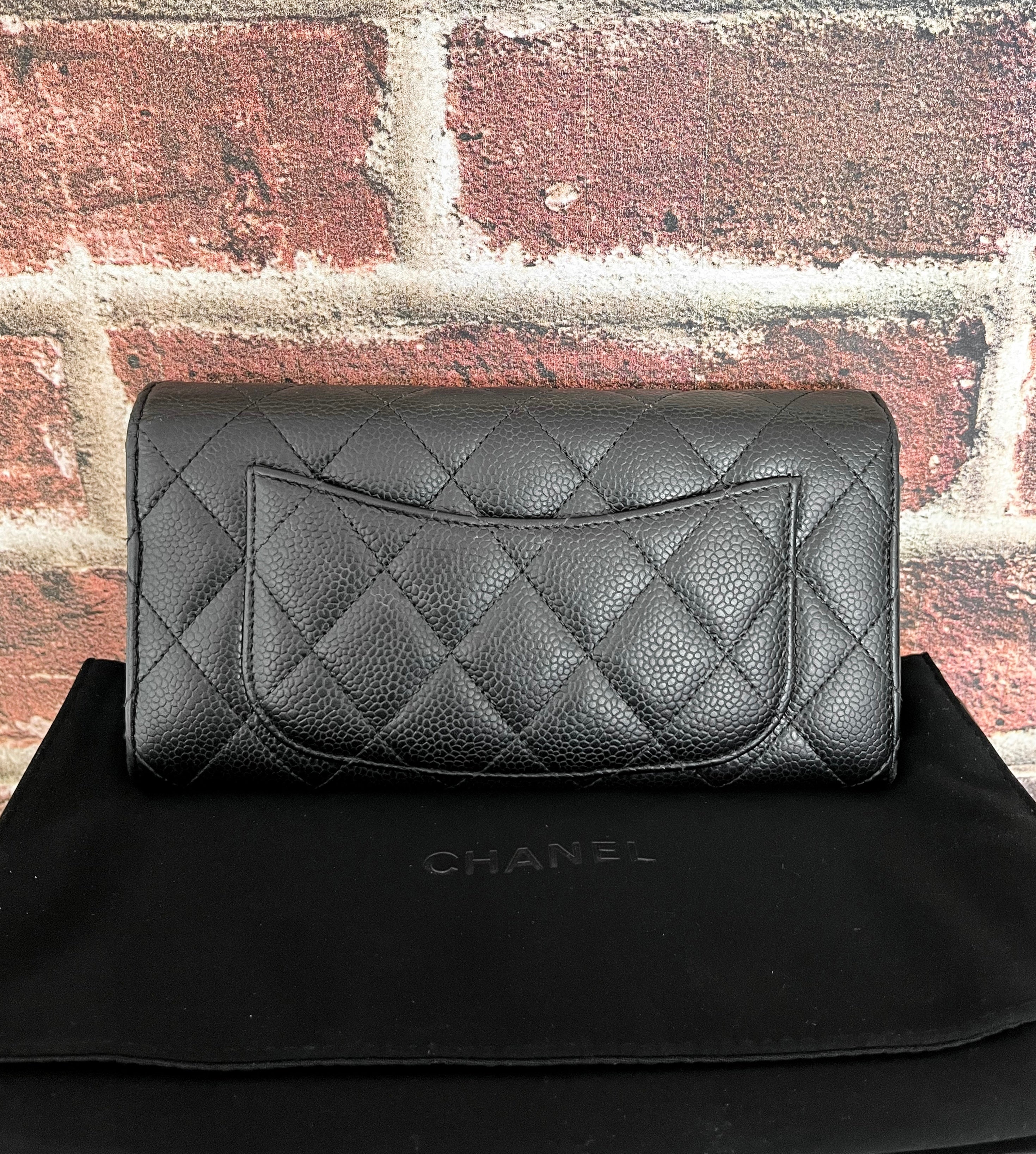 Chanel Classic Flap Caviar Quilted Leather Long Gusset Wallet