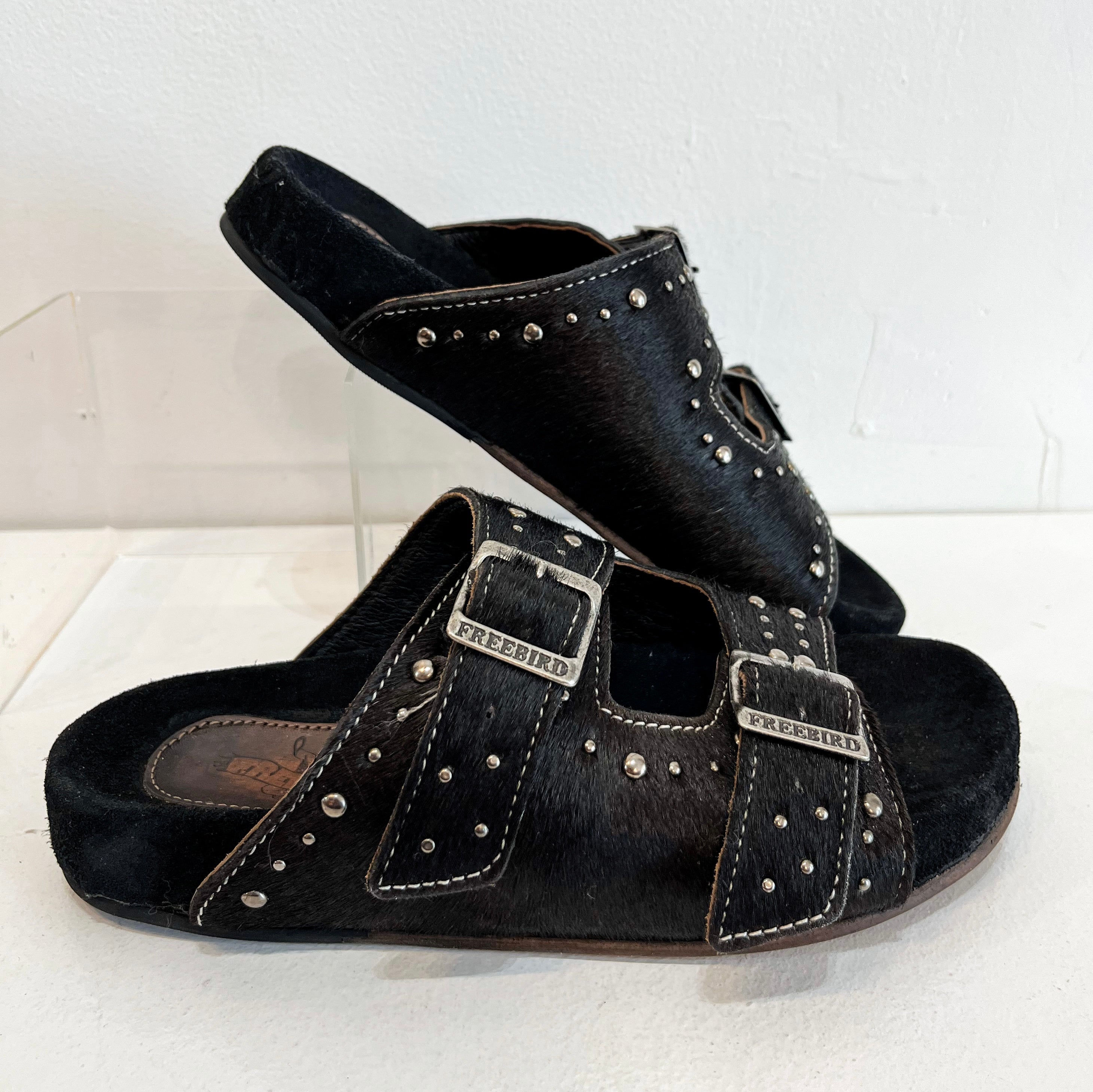 Freebird Studded Buckle Sandals