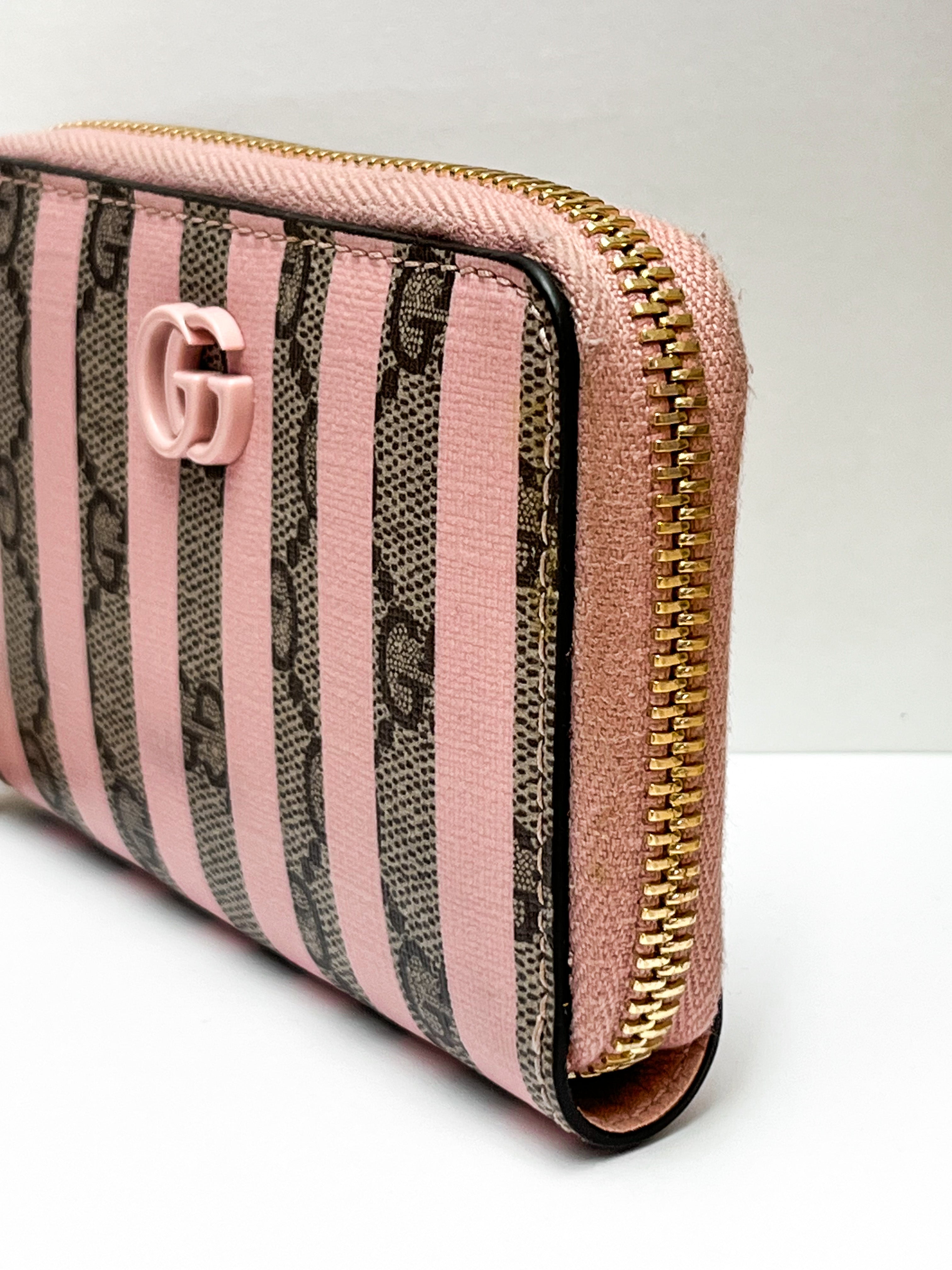 Gucci Supreme Monogram Vitello Eclipse Striped Wallet