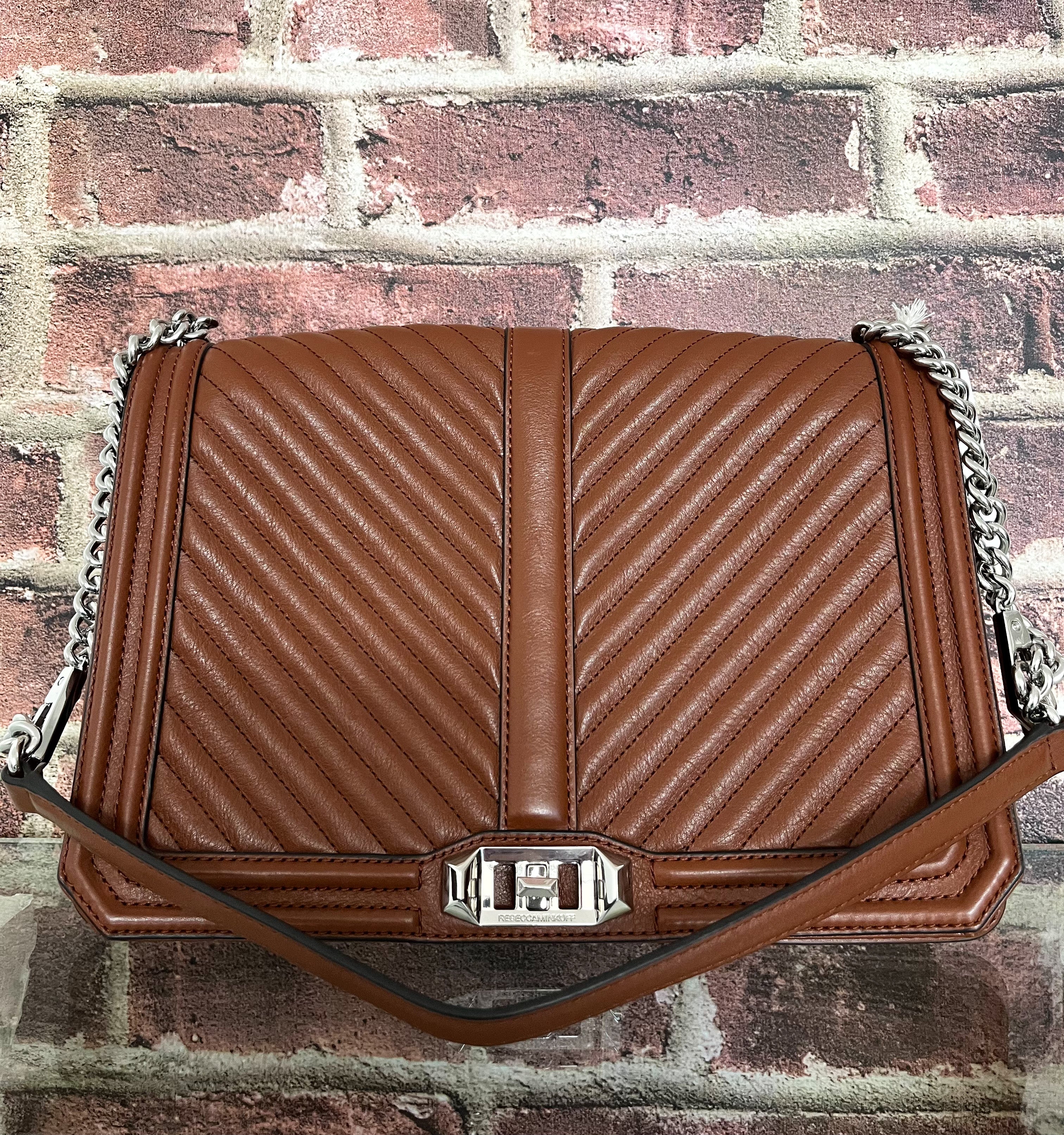 Rebecca Minkoff Chevron Quilted Jumbo Love Shoulder/Crossbody Bag