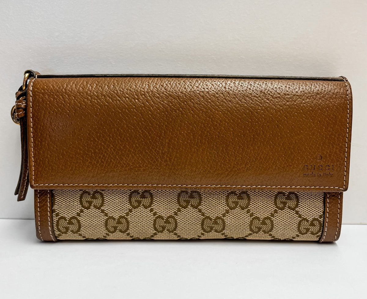 Gucci GG Canvas Bree Long Wallet
