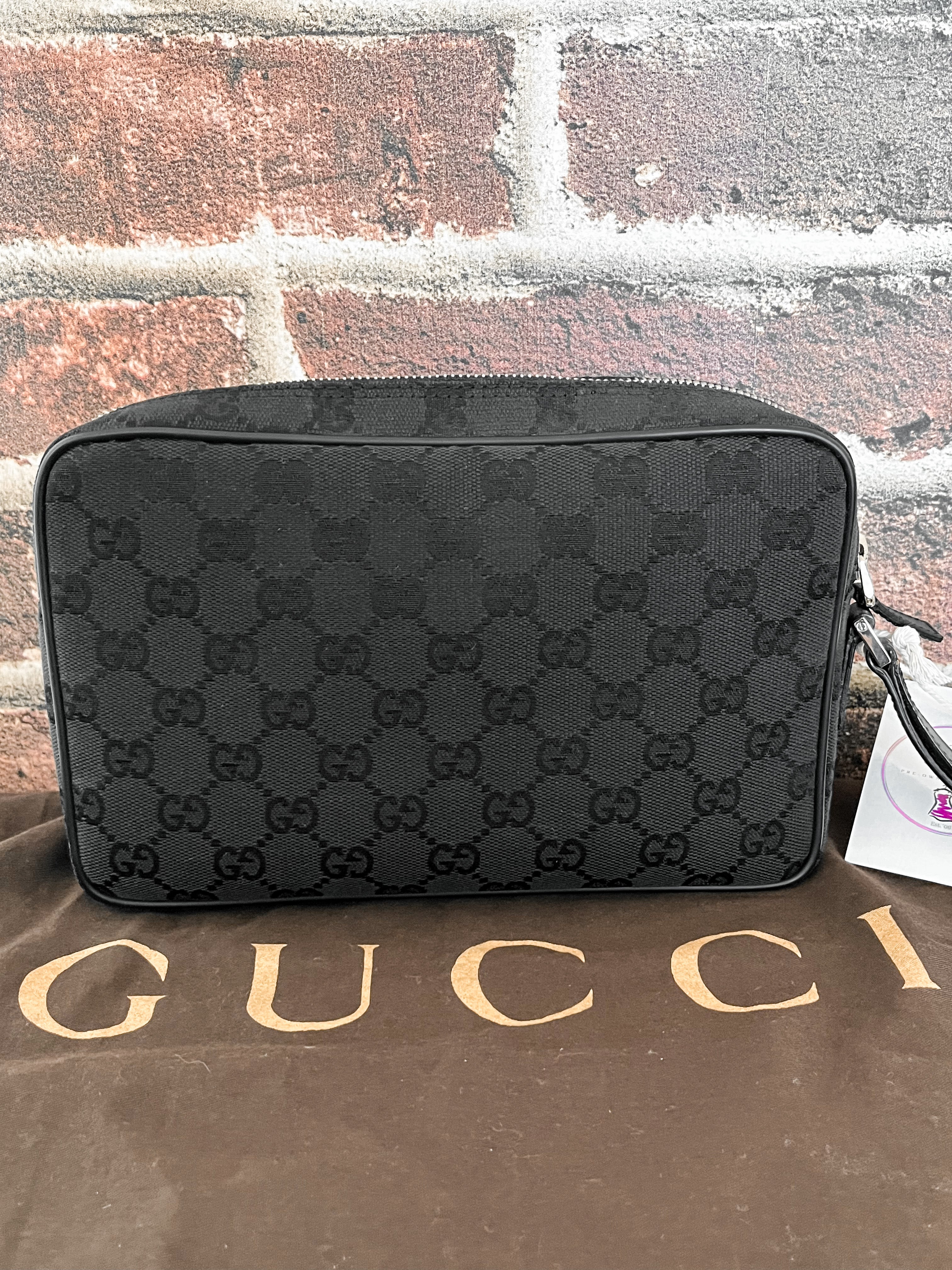 Gucci GG Canvas Clutch Wristlet