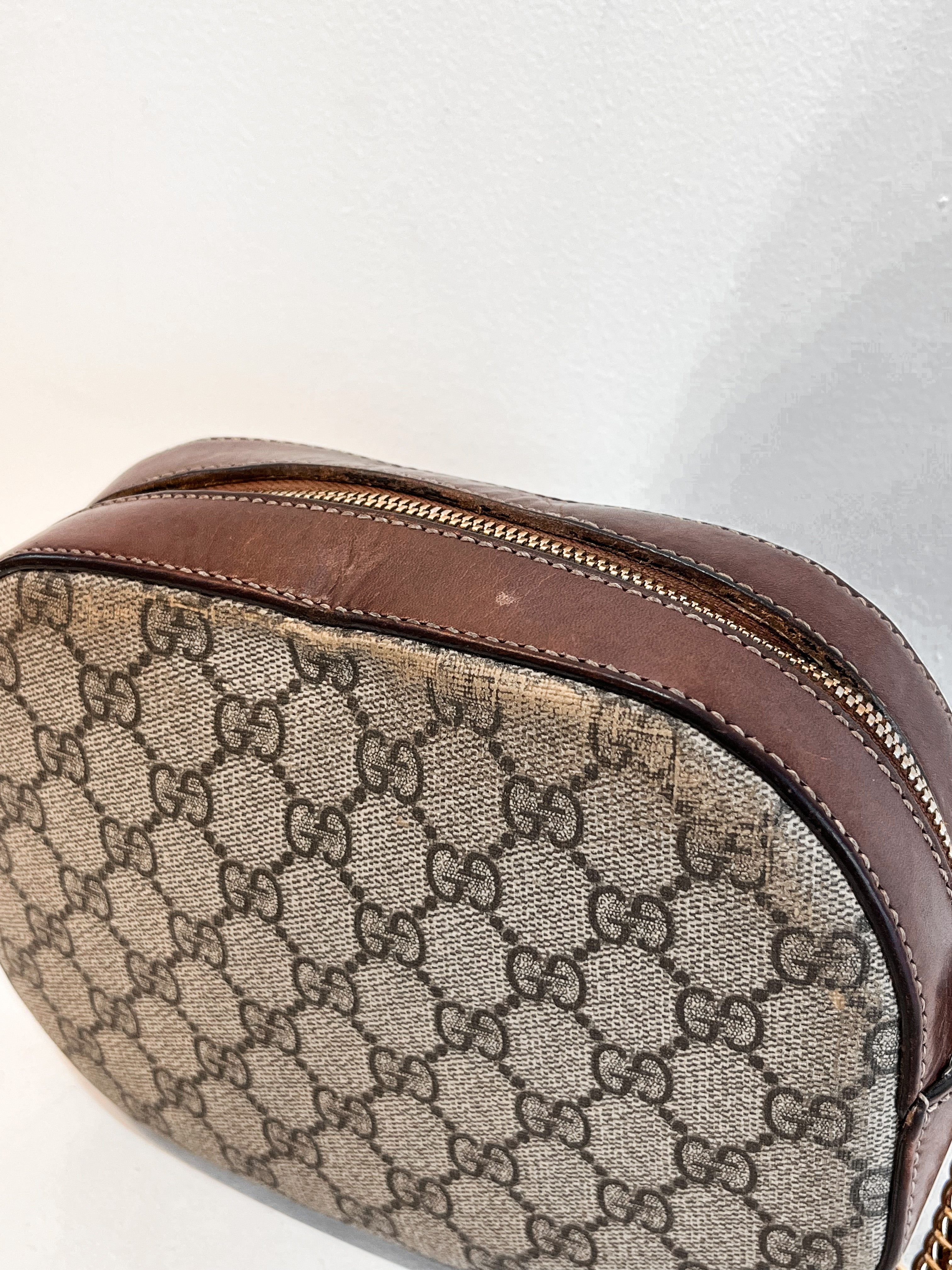 Gucci GG Canvas Mini Chain Shoulder Crossbody Bag